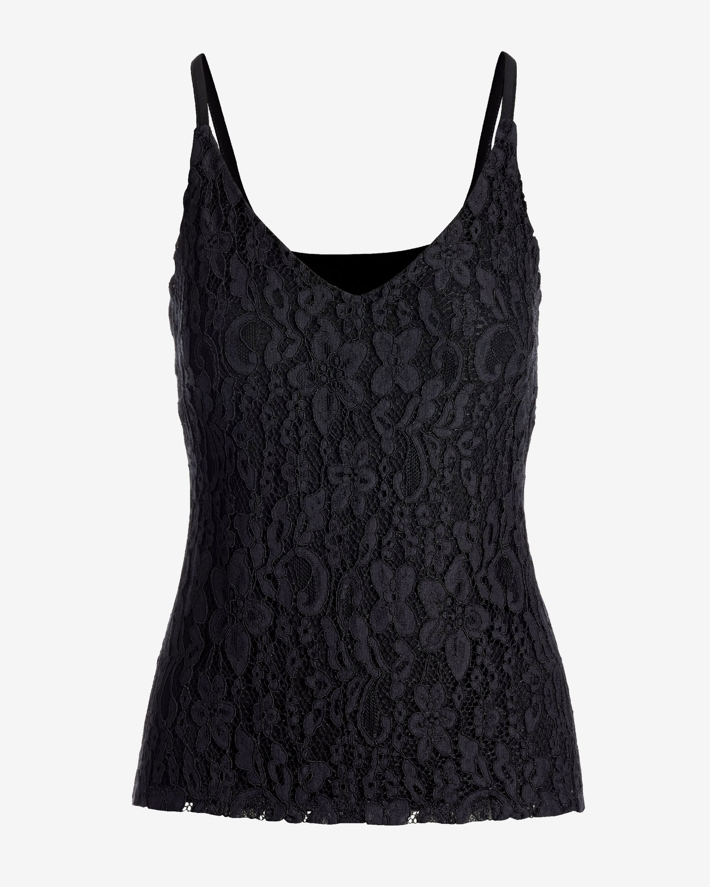 Lace Front V-Neck Cami Top Proper Black