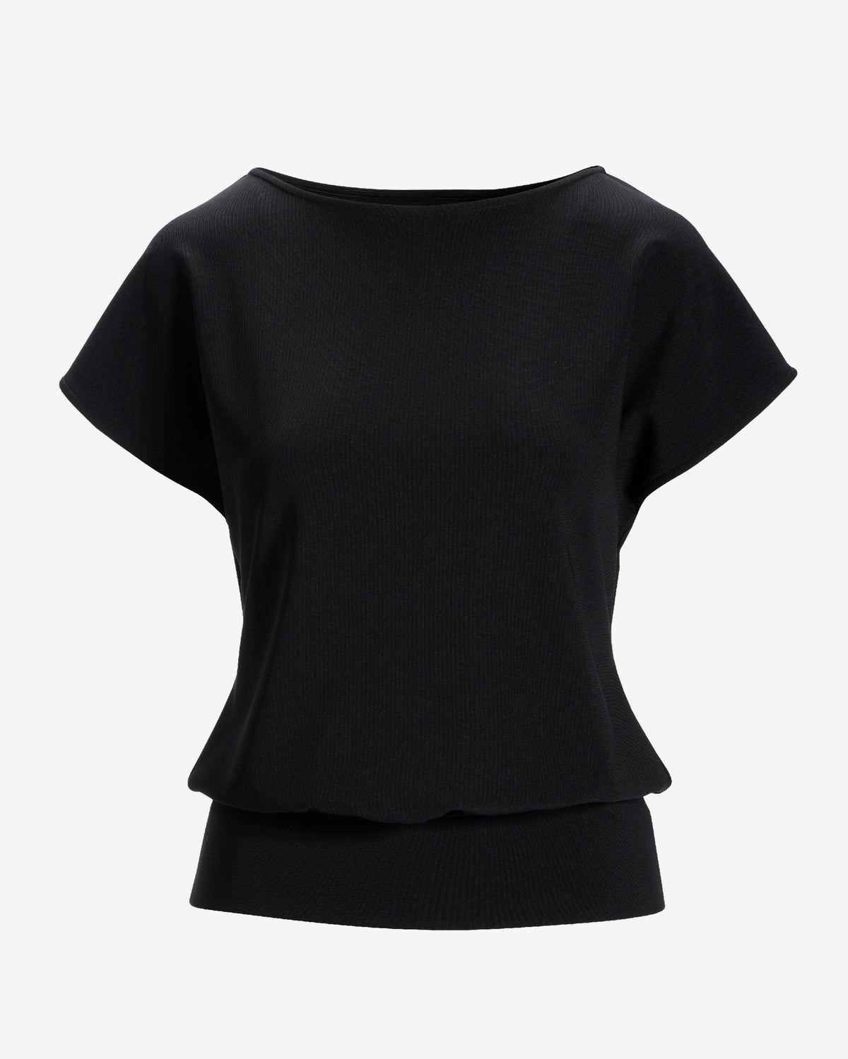 Beyond Travel Short Sleeve Blouson Top Jet Black