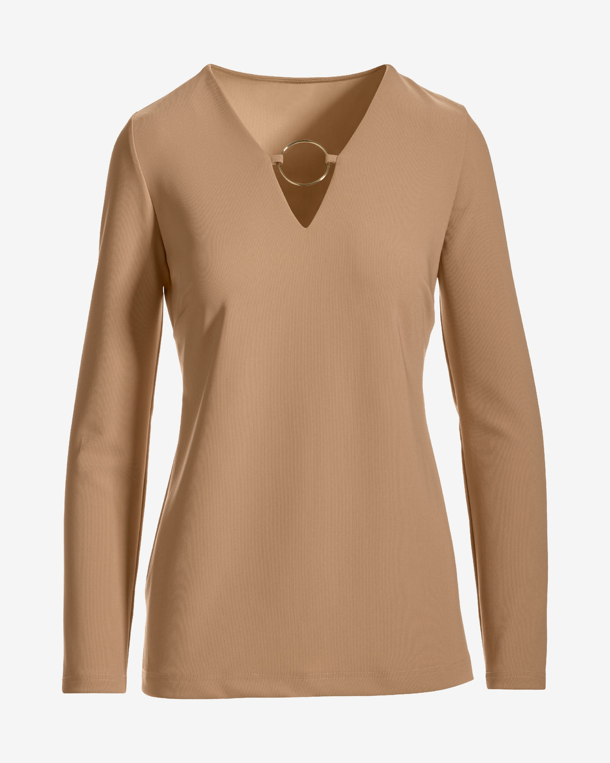 Beyond Travel Ring Detail Tunic Top Natural