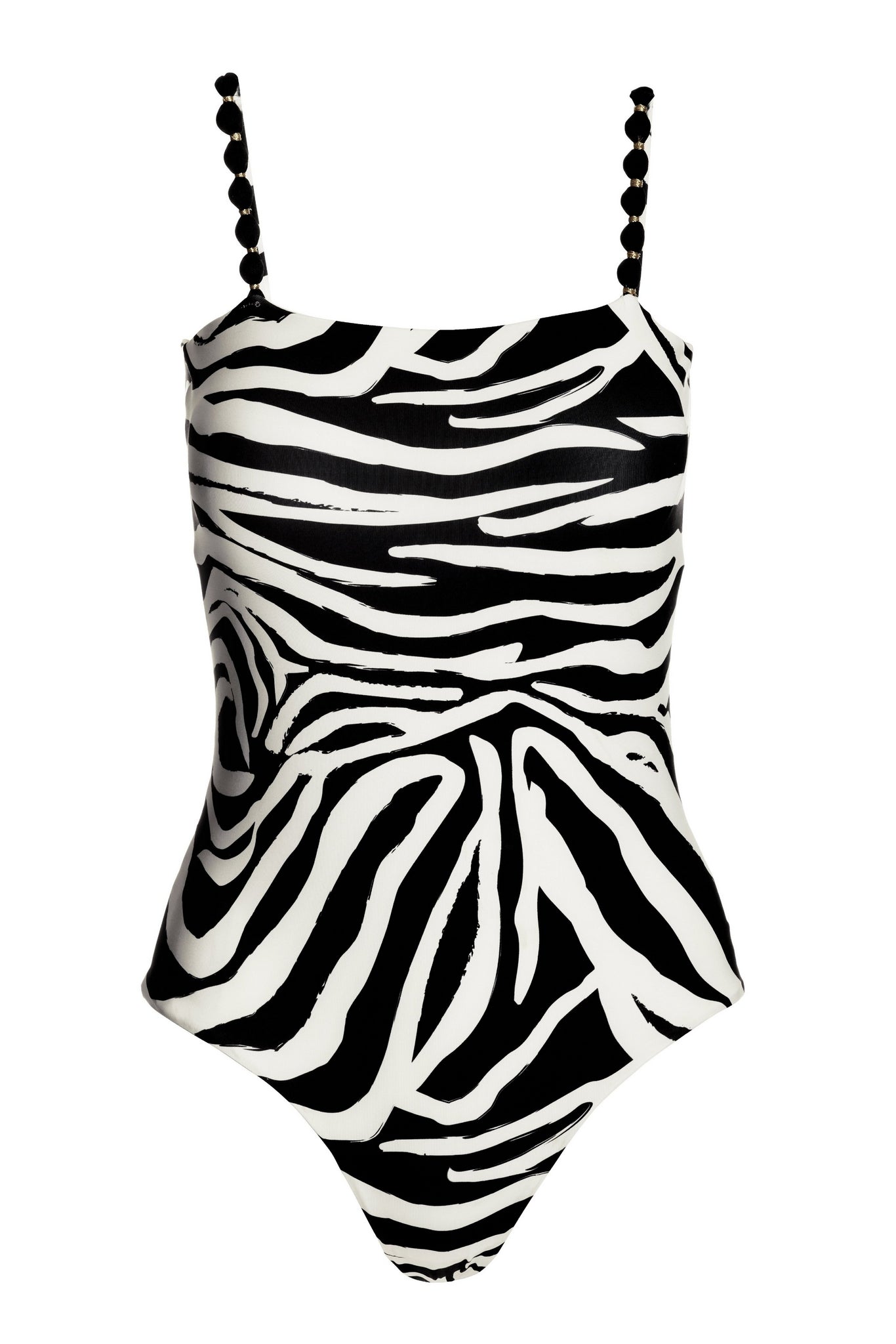 Zebra Over The Shoulder One Piece Black/White Multi