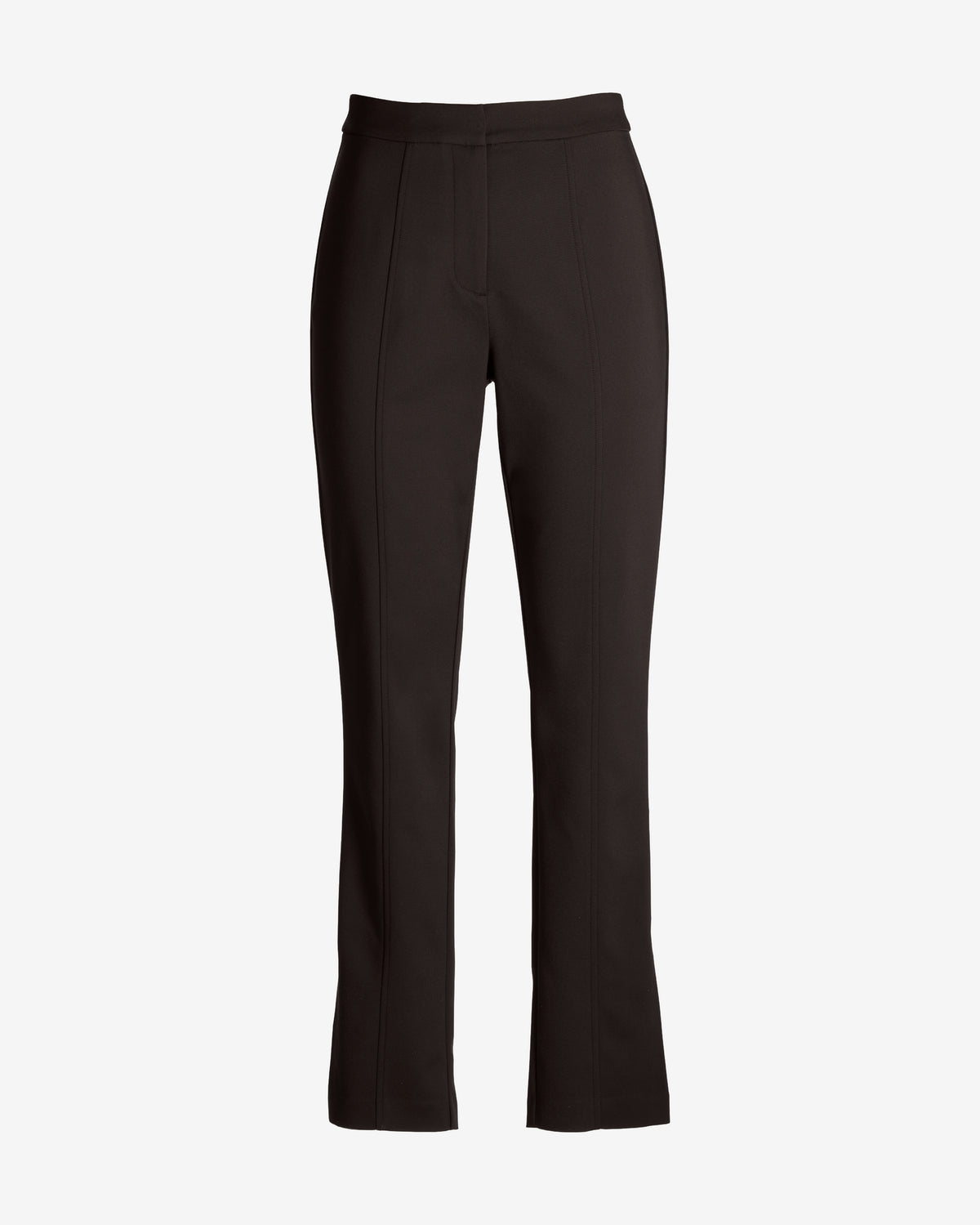 Newport Modern Slim Straight Side Slit Trouser Pant Chocolate Torte