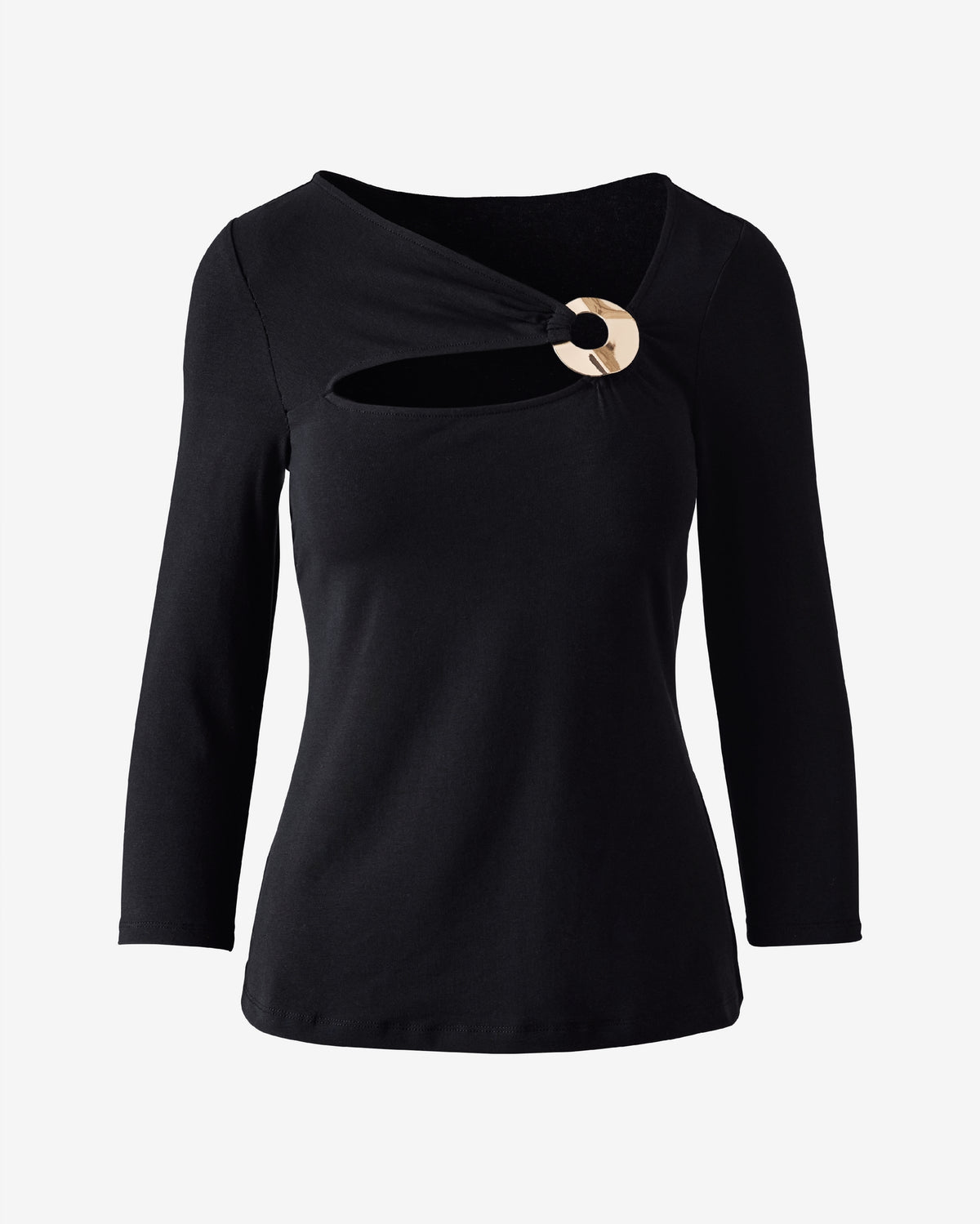 So Sexy Hardware Cutout Top Proper Black