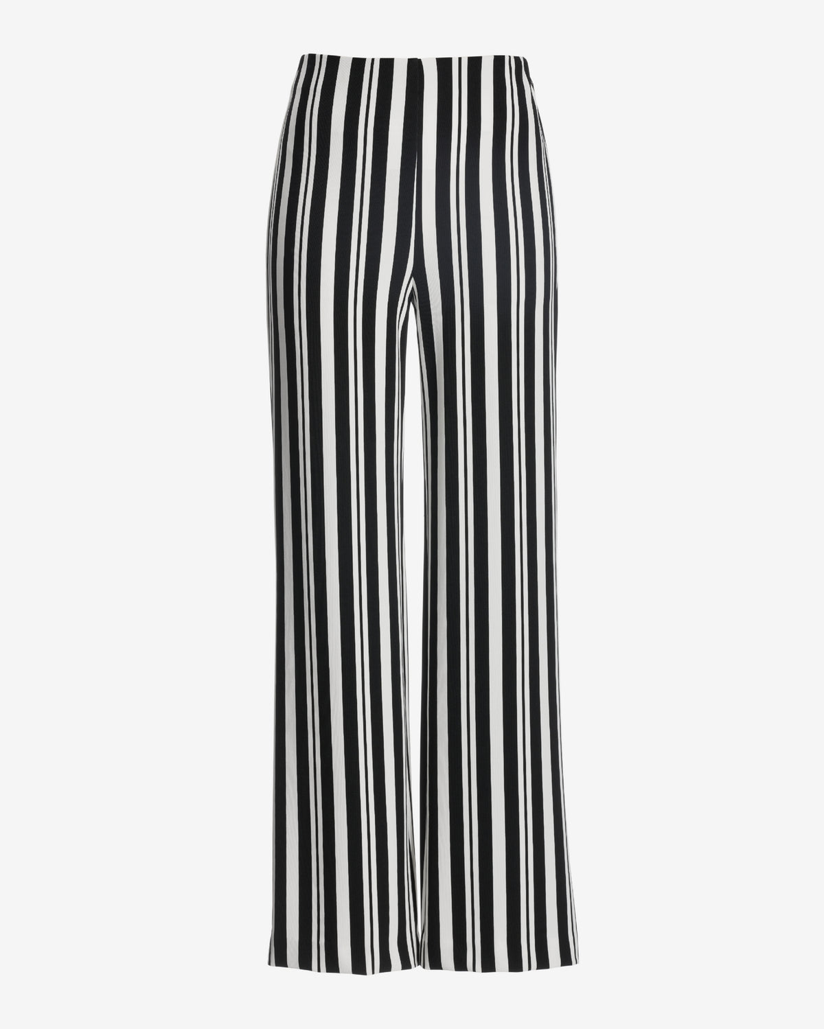 Beyond Travel Black Stripe High Rise Palazzo Pant Black/White