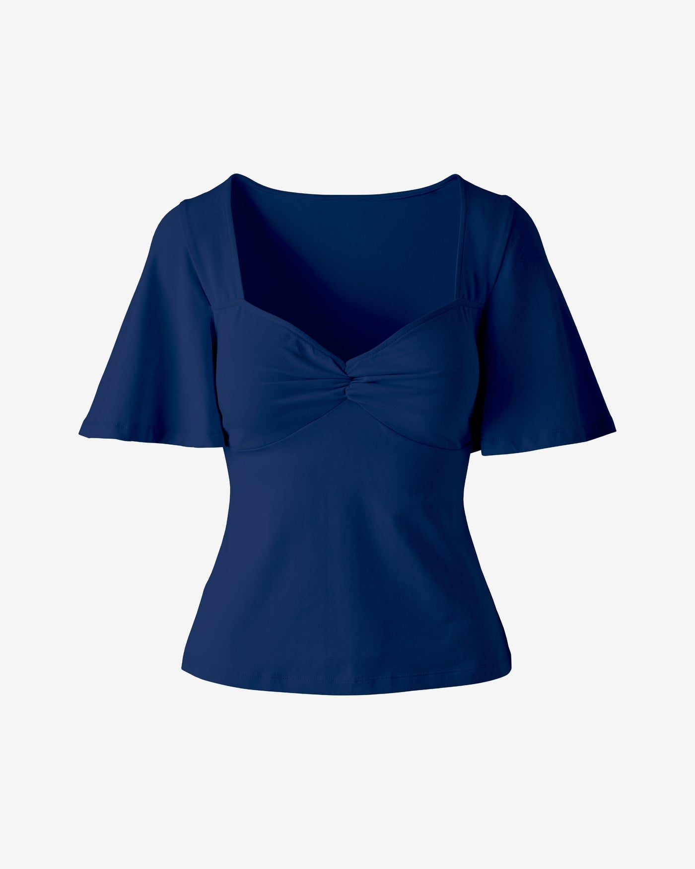 So Sexy Sweetheart Short Sleeve Knit Top Navy