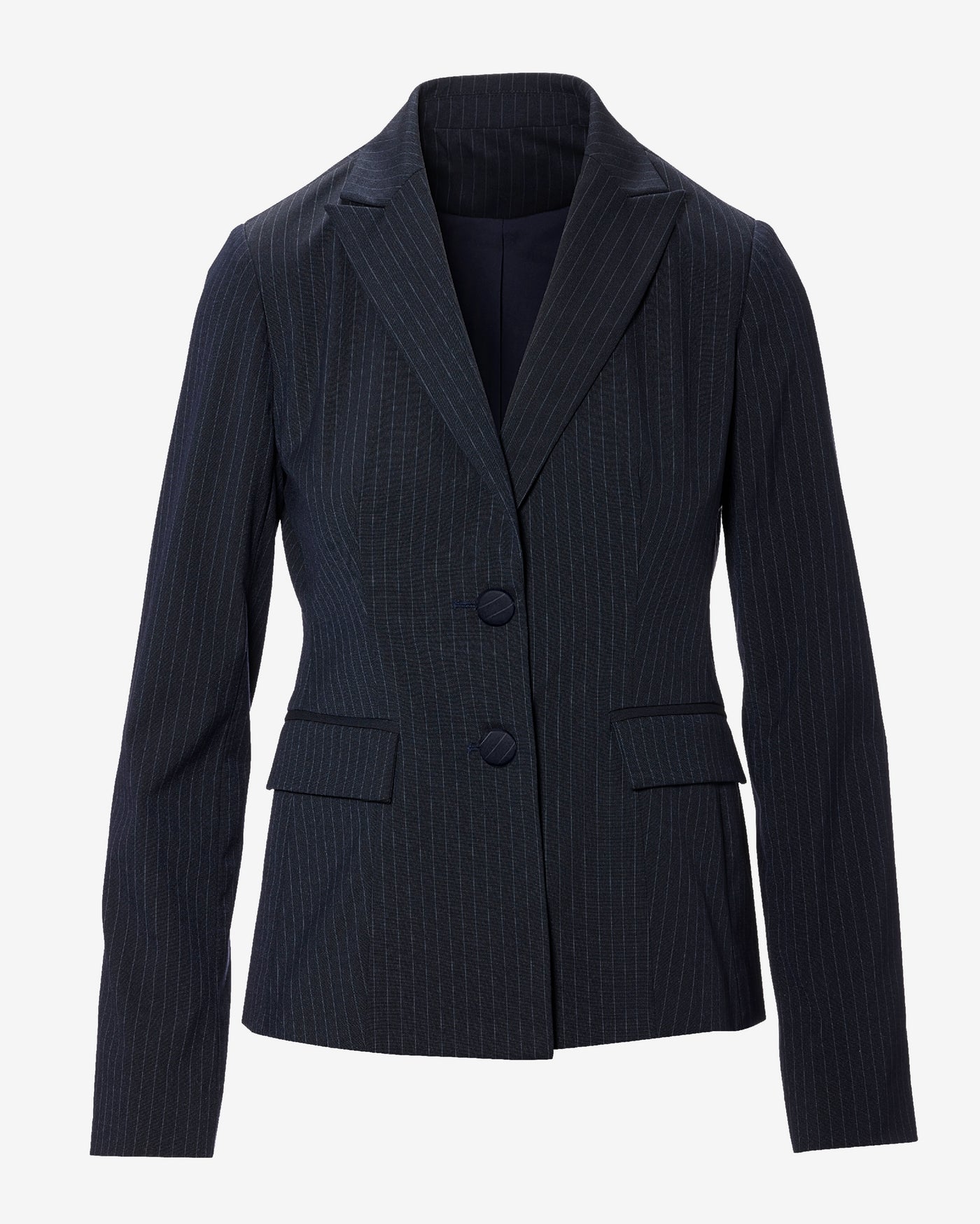Essential Pinstripe Blazer Gray/Blue