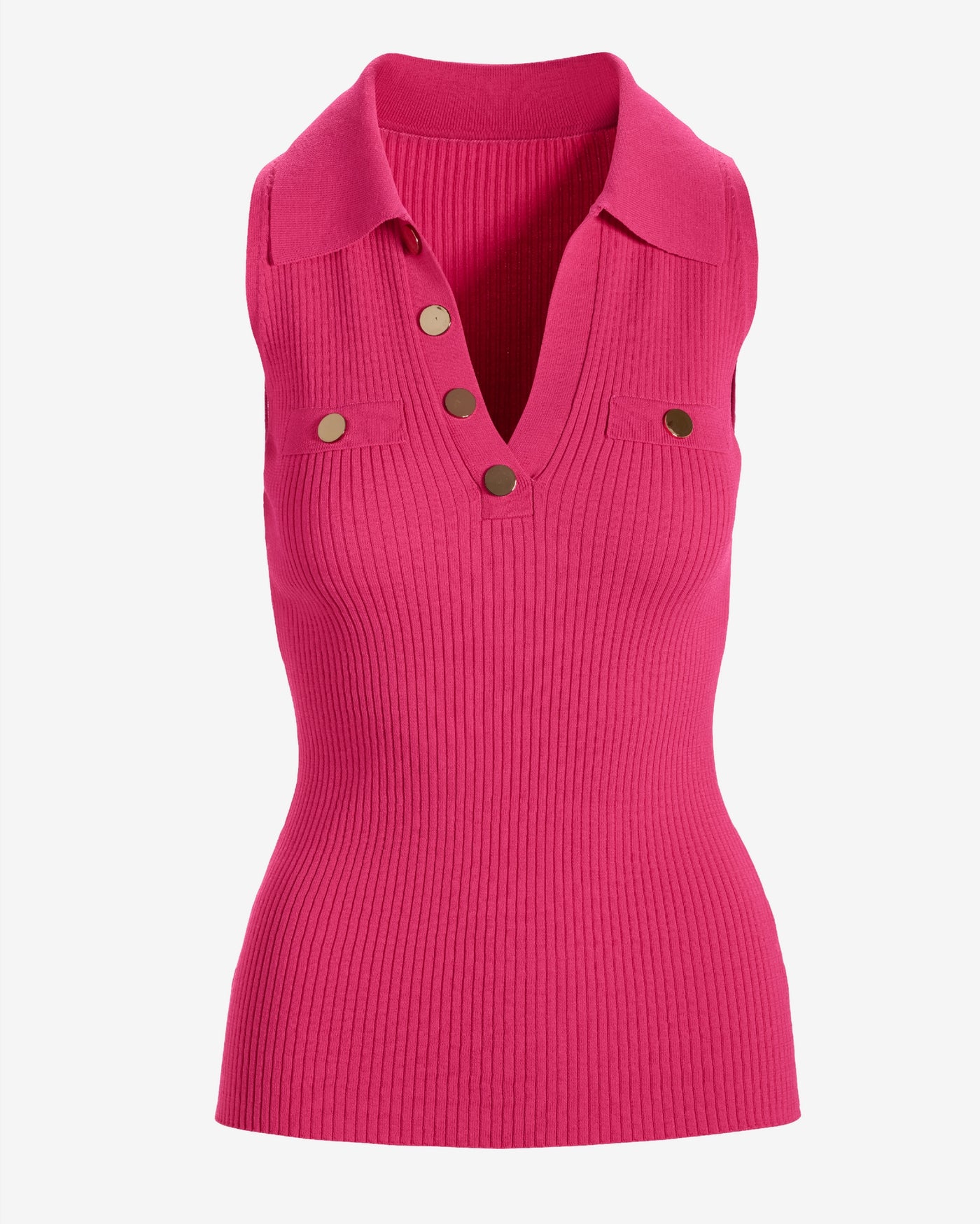 Sleeveless Ribbed Sweater Tank Blossom