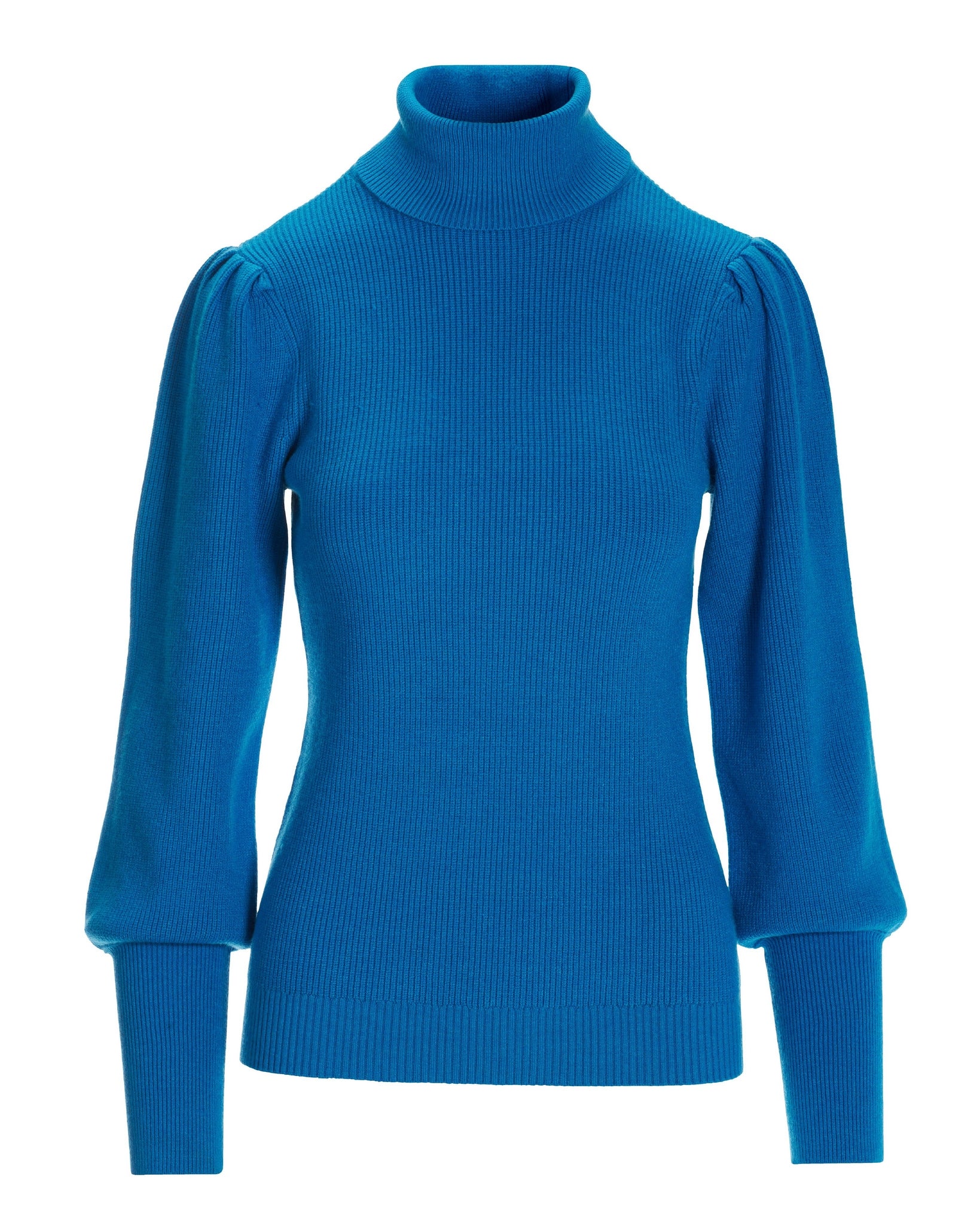 Puff Sleeve Turtleneck Sweater - Directoire Blue | Boston Proper