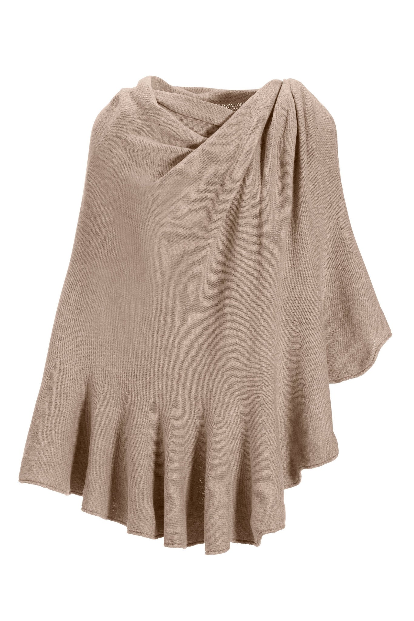 Ruffle Detail Wrap Heathered Oatmeal