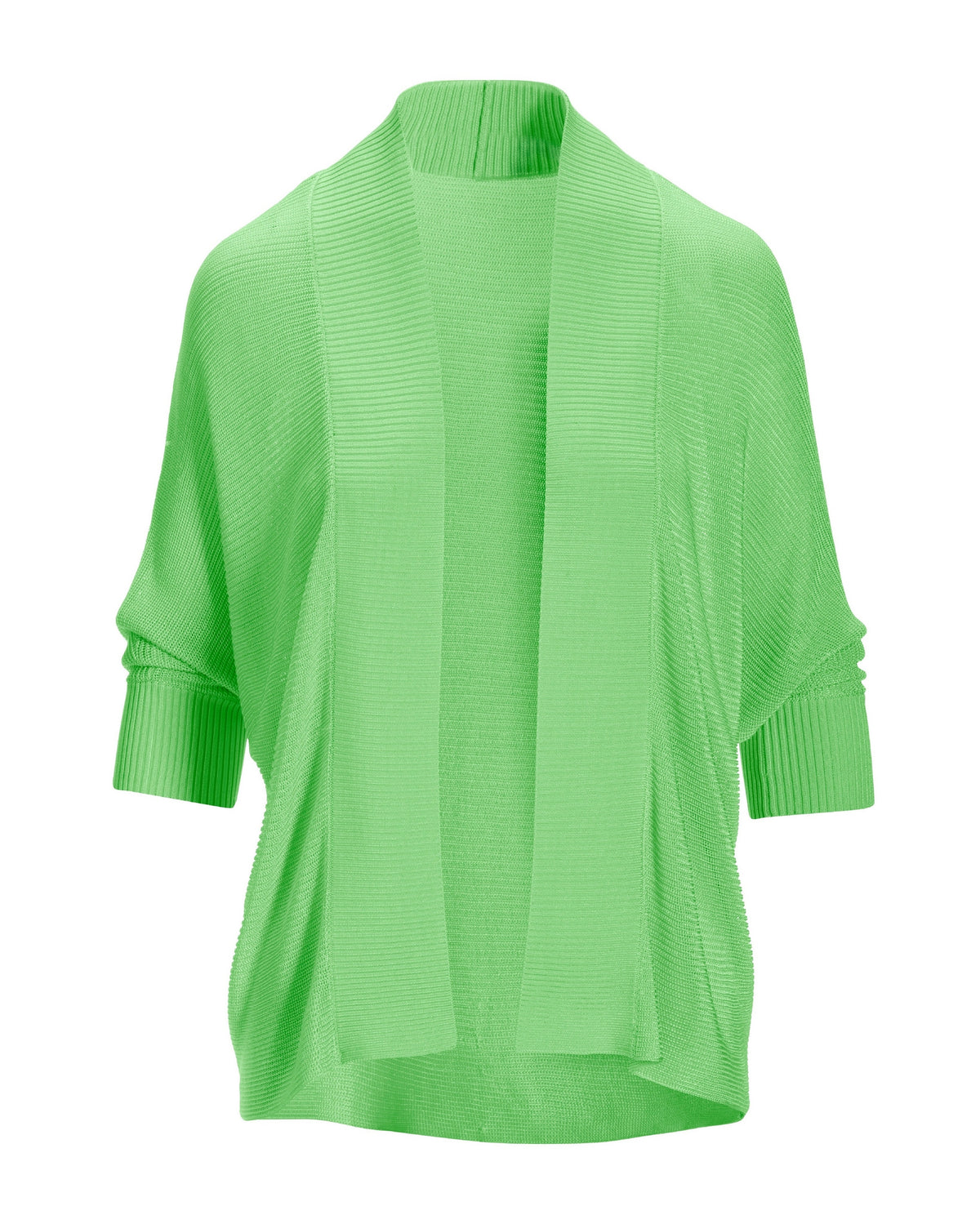 Short Effortless Cardigan Sweater Green