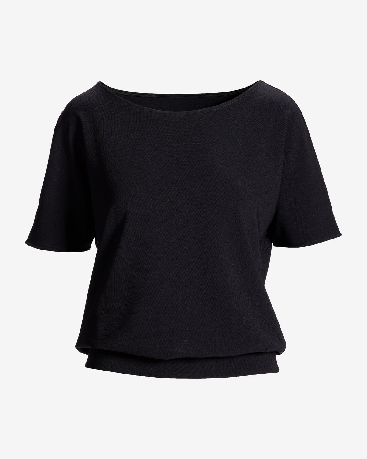 Beyond Travel Short Sleeve Slouchy Top Jet Black
