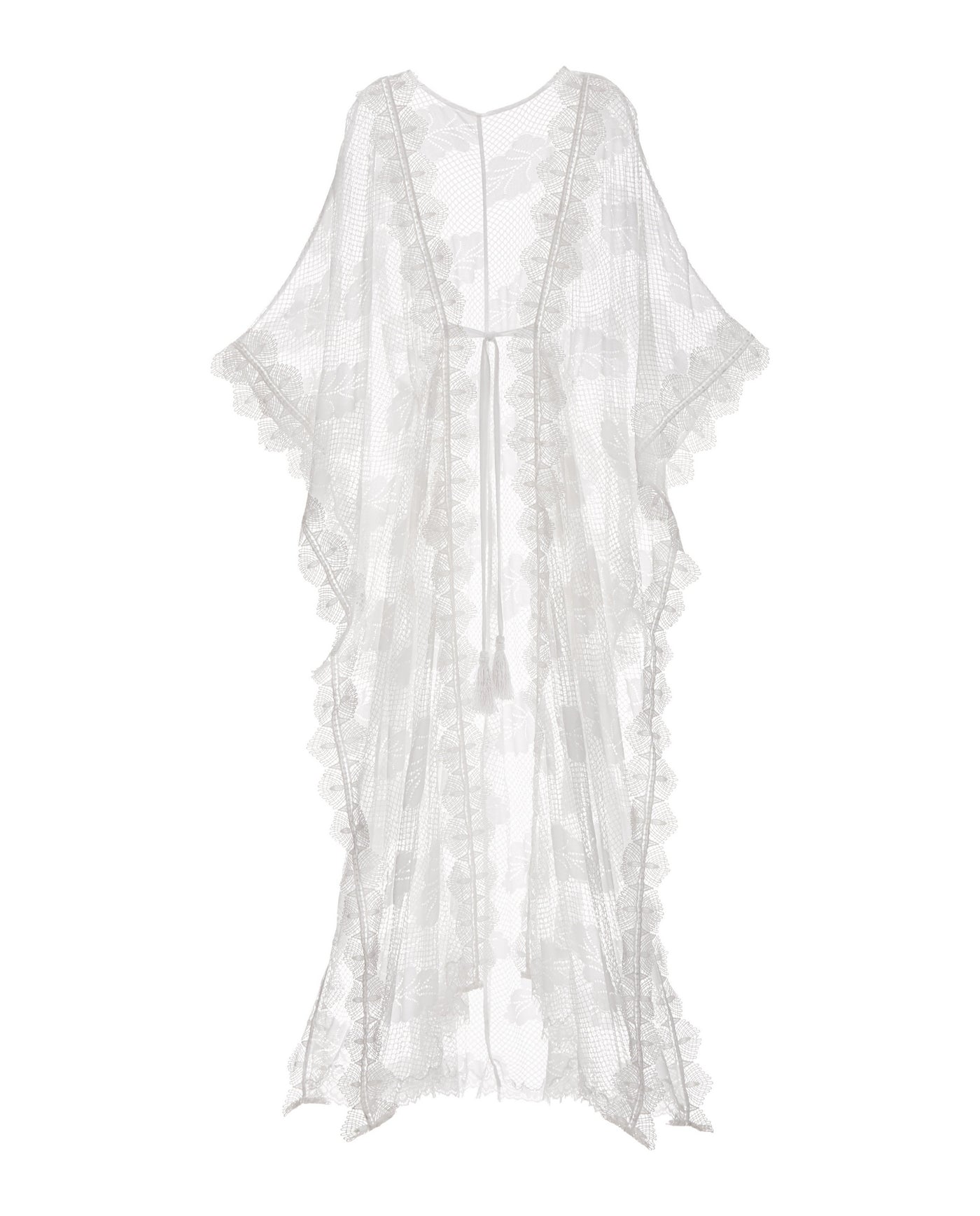 Mixed Lace Duster White