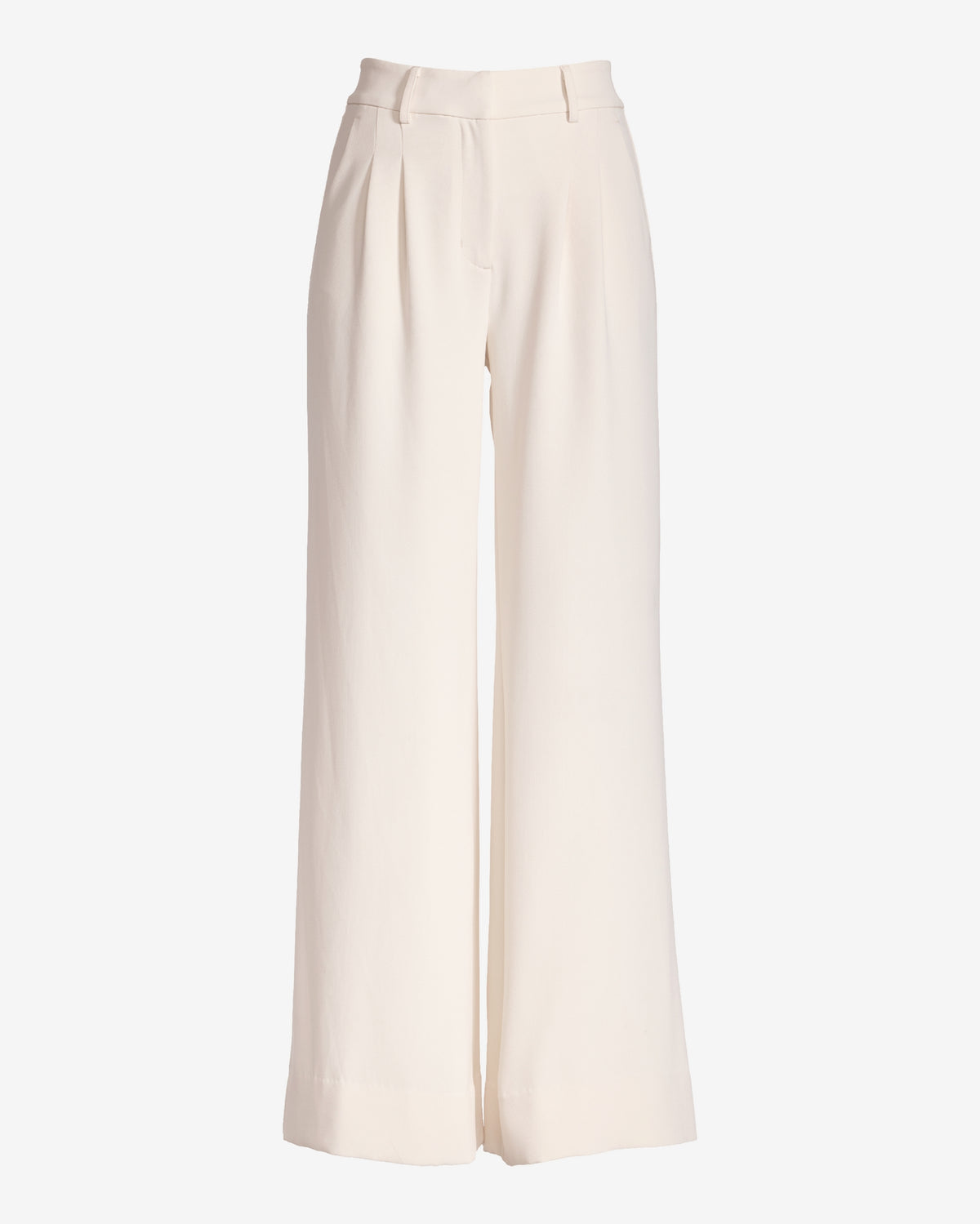 Malibu Wide Leg Effortless Drape Trouser Pant Off White