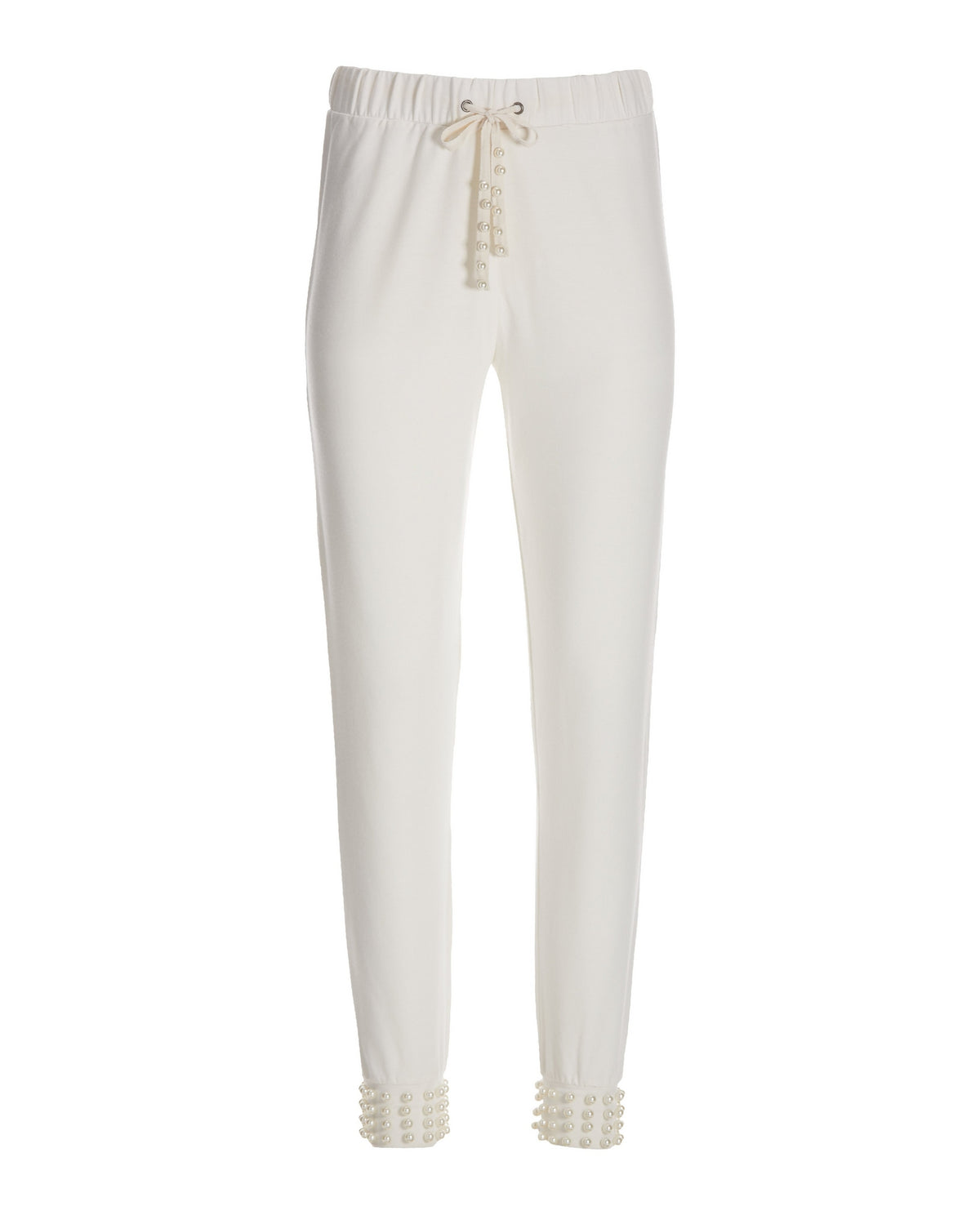 French Terry Pearl Jogger White