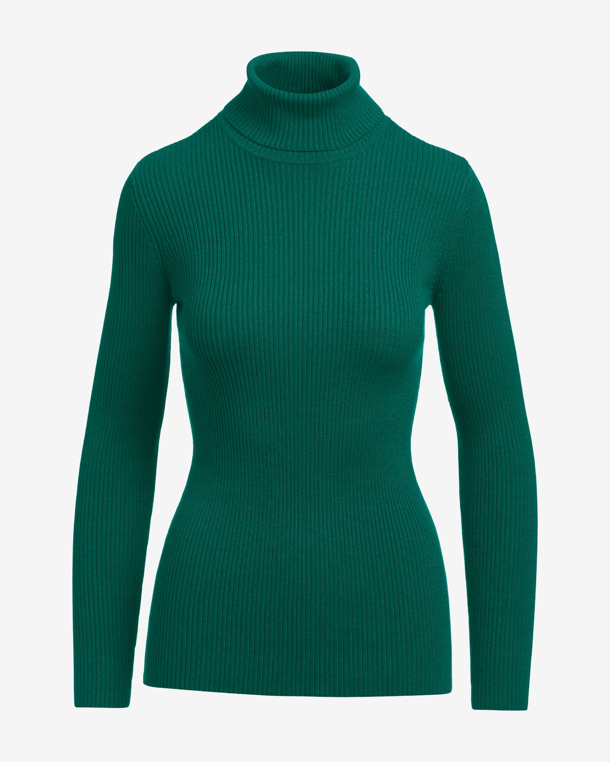 Ribbed Turtleneck Sweater Evergreen