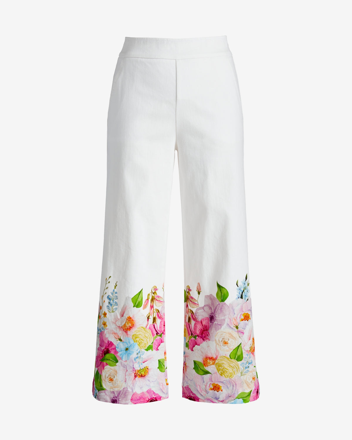 Spring Fling Floral Cropped Wide Leg Trouser Pant Spring Fling Floral