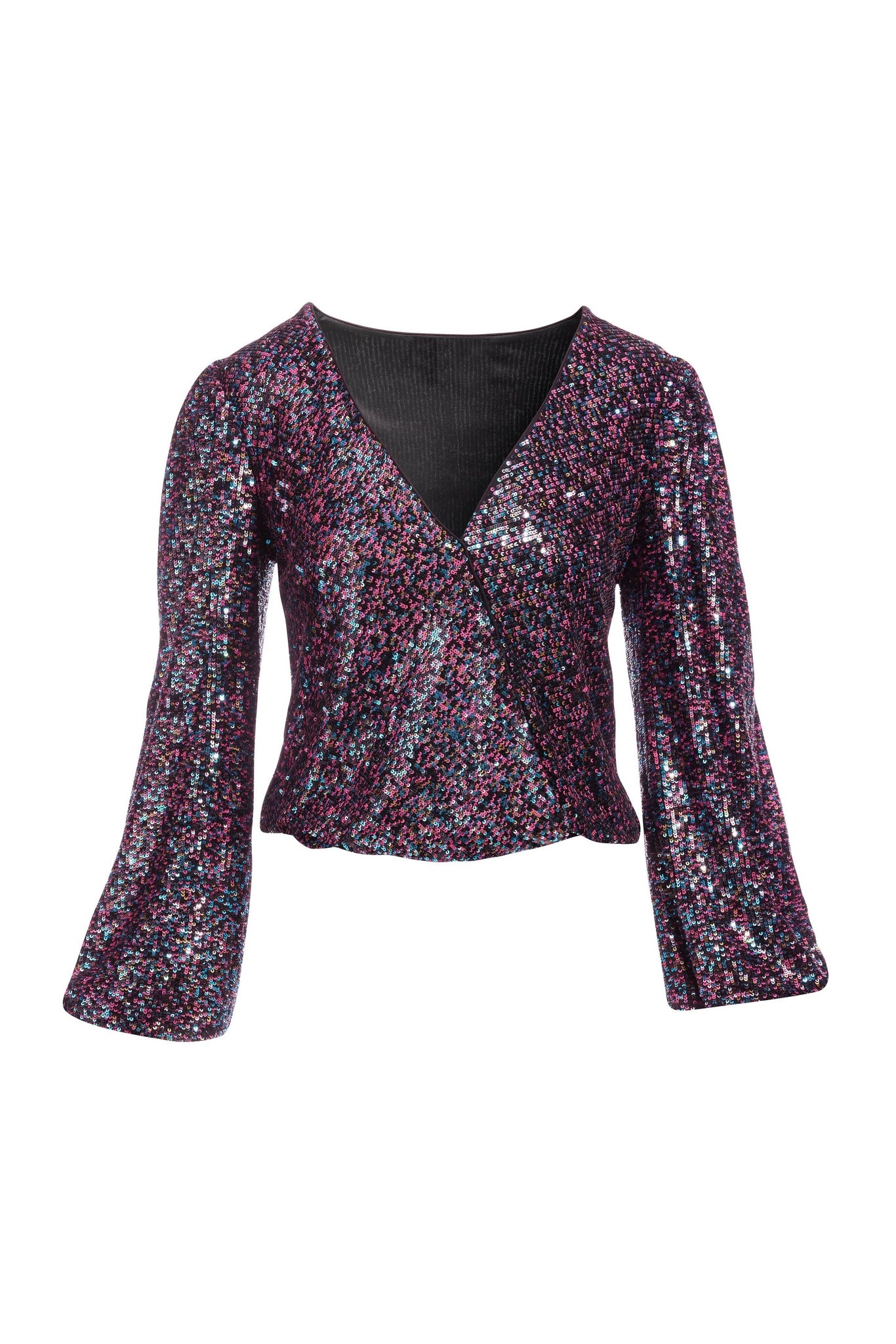 Sequin Surplice Blouse Multi