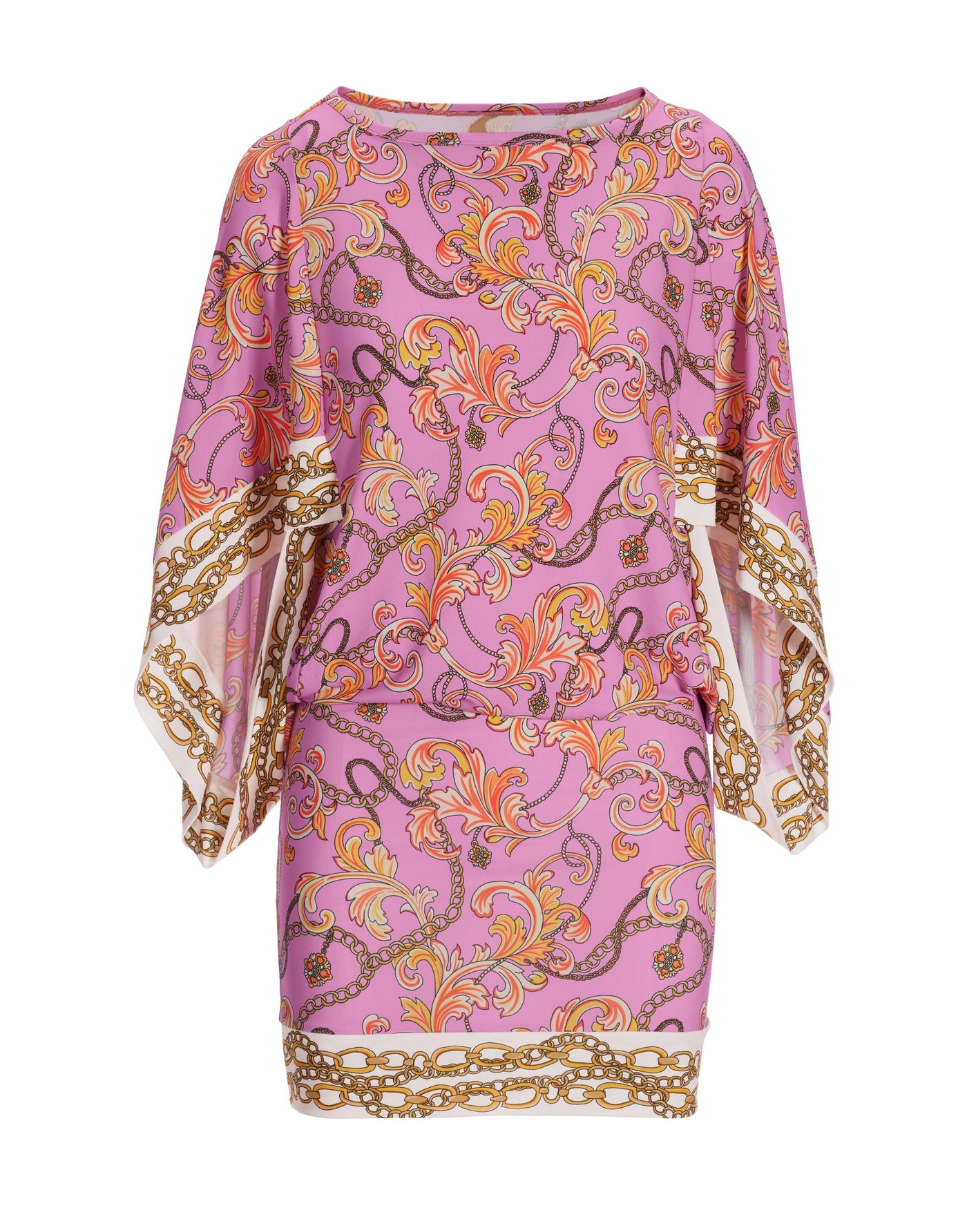 Swim Sense Filigree Status Print Tunic Pink