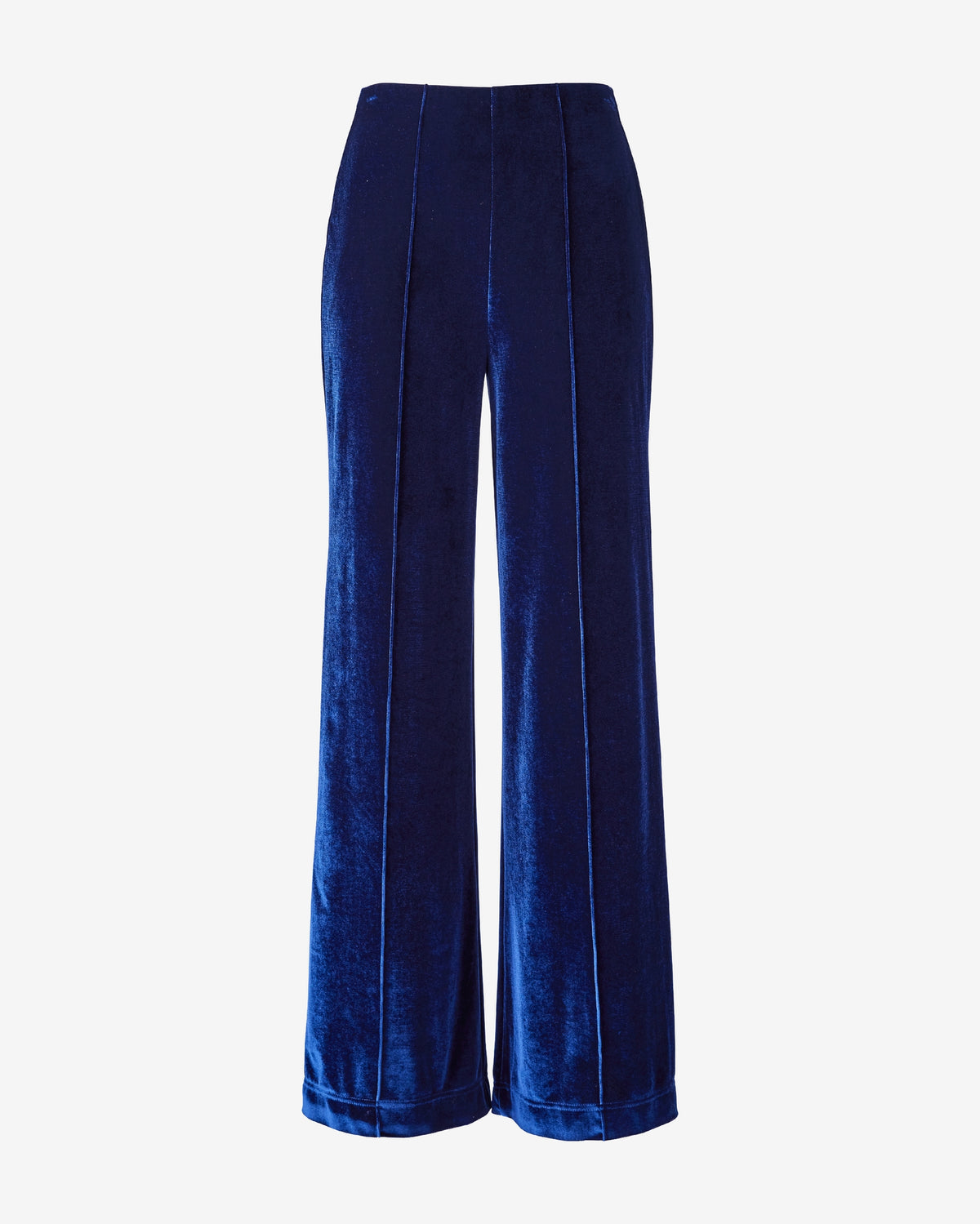 Pull-On Velvet Wide Leg Pant Navy