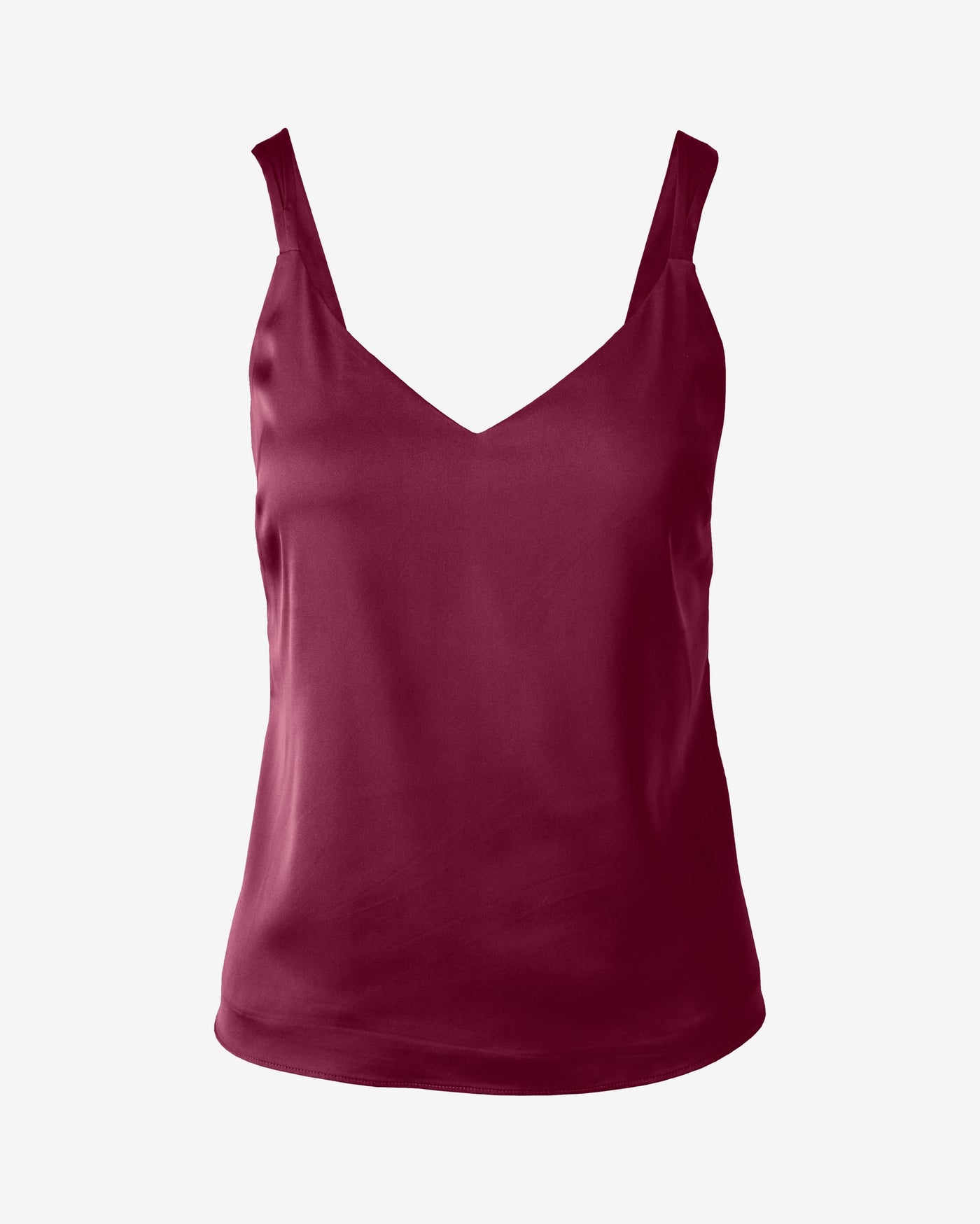 Lexi Sleeveless V-Neck Charmeuse Blouse Windsor Wine