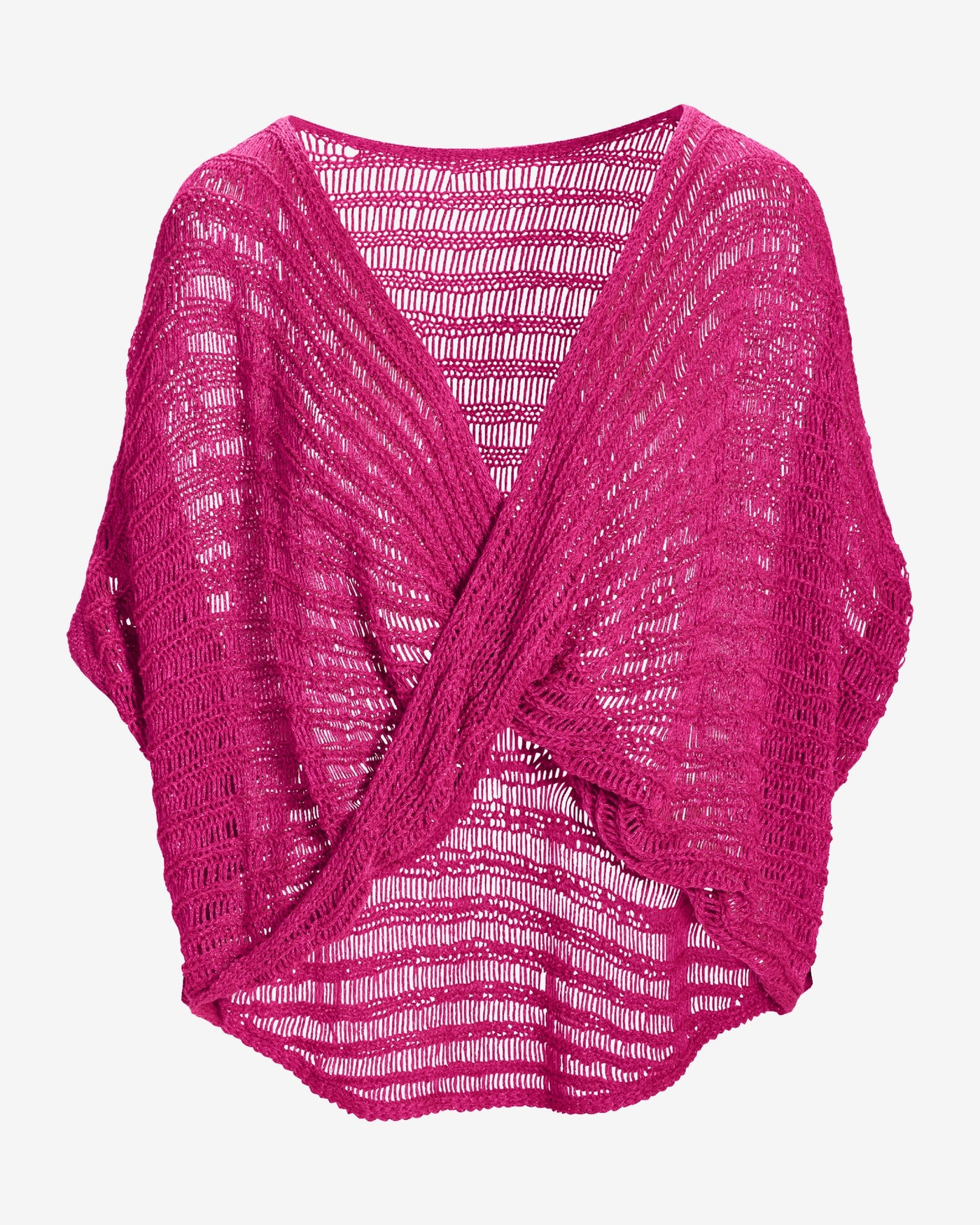 Metallic Twist Sweater Poncho Blossom