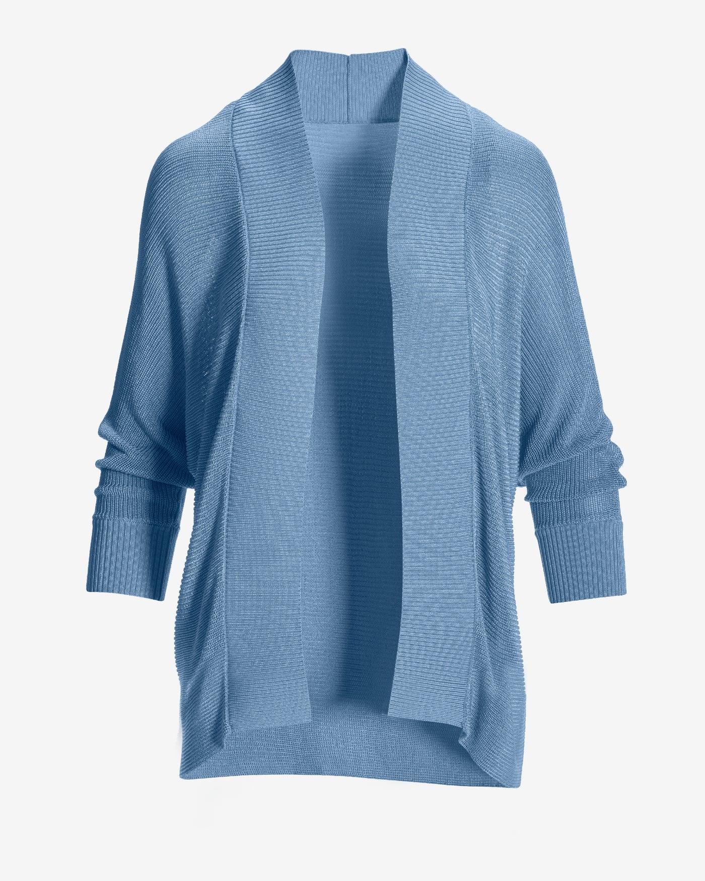 Short Effortless Cardigan Sweater Blue Bell