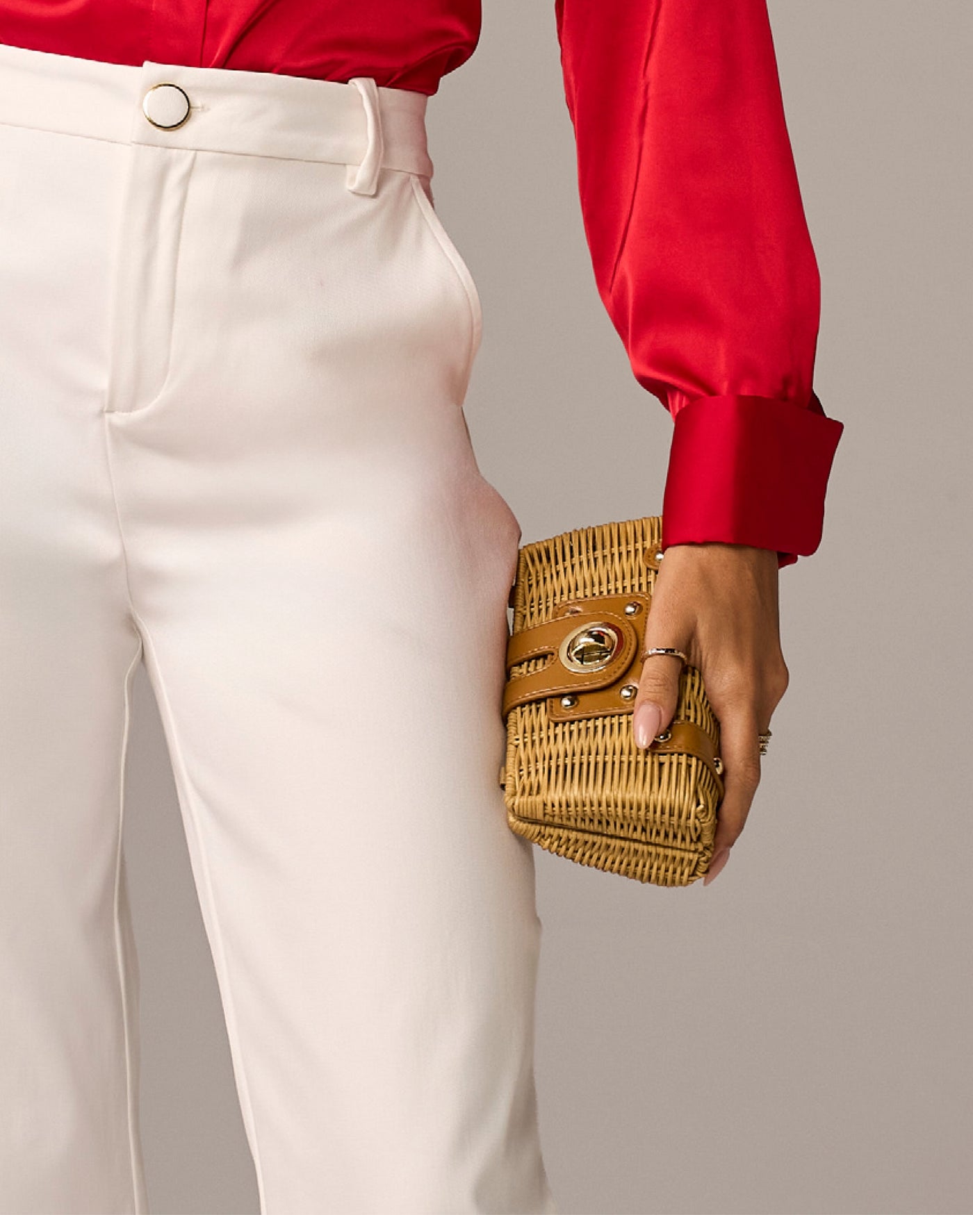 Wicker Clutch Natural/Brown
