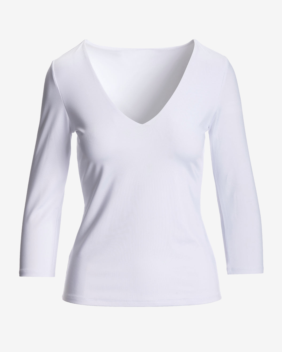 So Modern Three Quarter Sleeve Top White