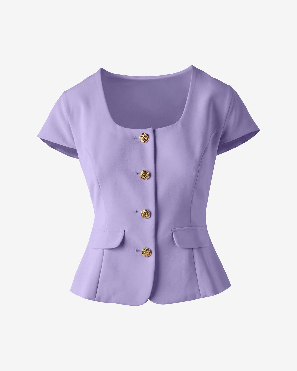 Crepe Cap Sleeve Blazer Lavender Ice