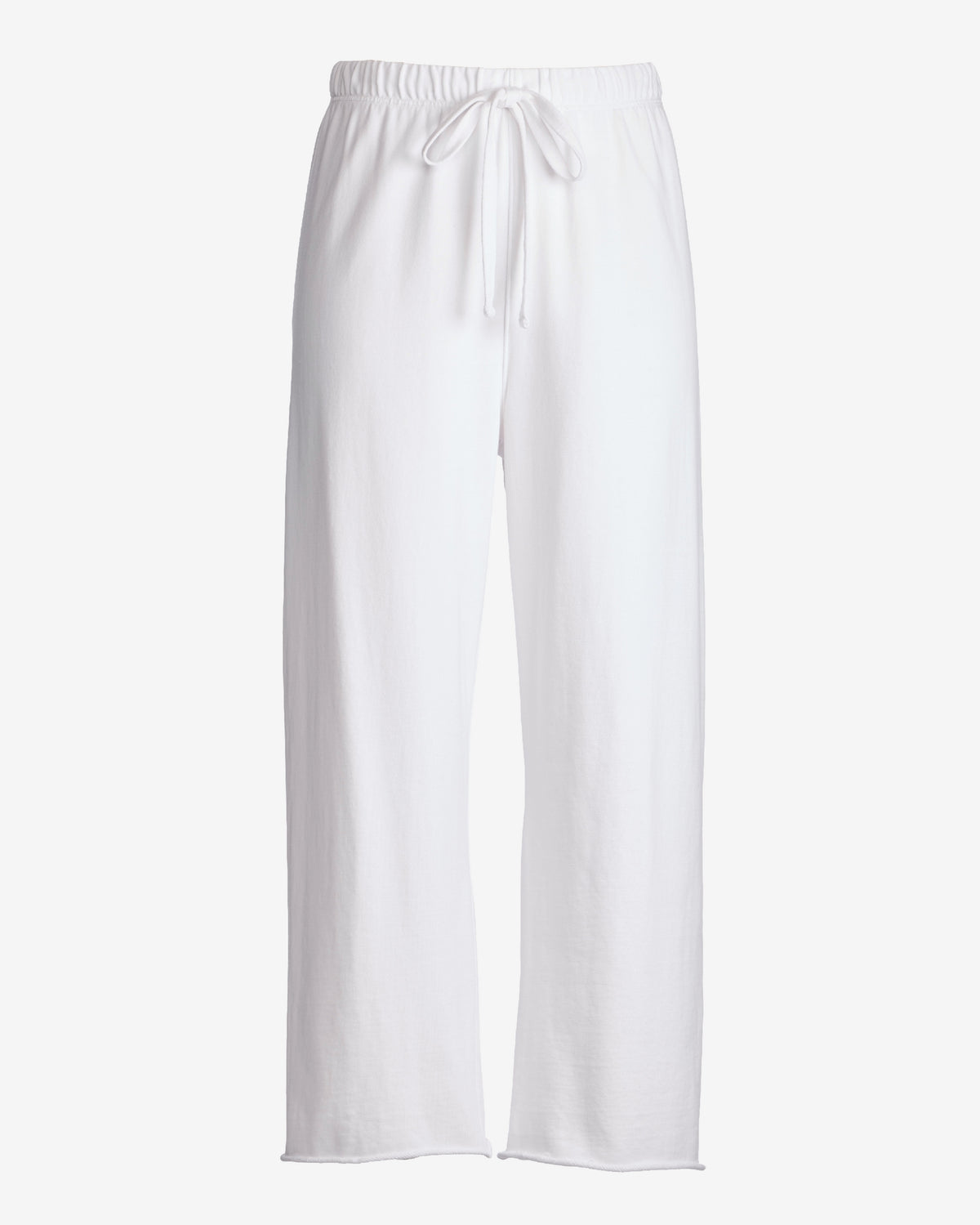 Cotton Comfort Wide Leg Lounge Pant White