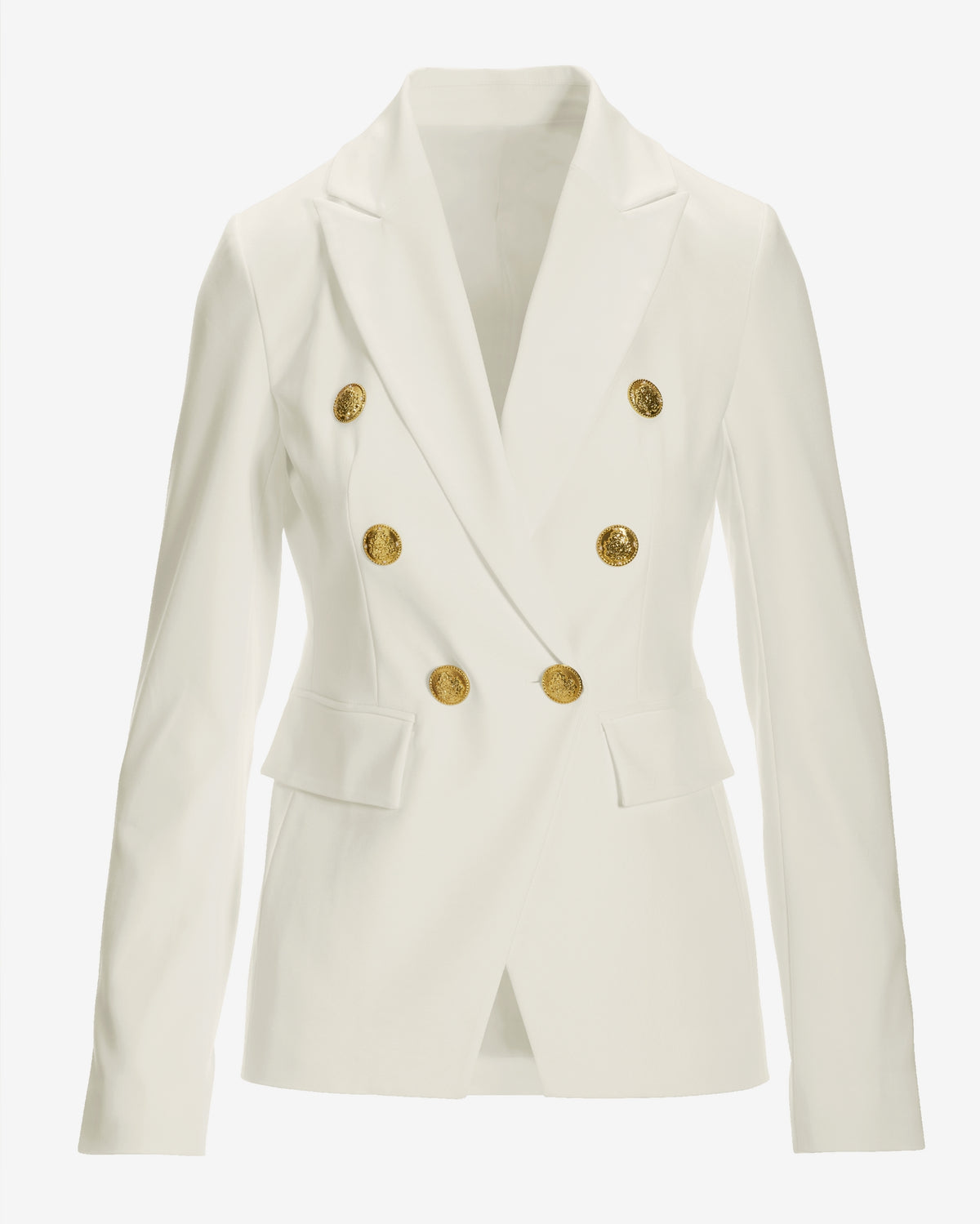 Modern Double-Breasted Blazer Ivory