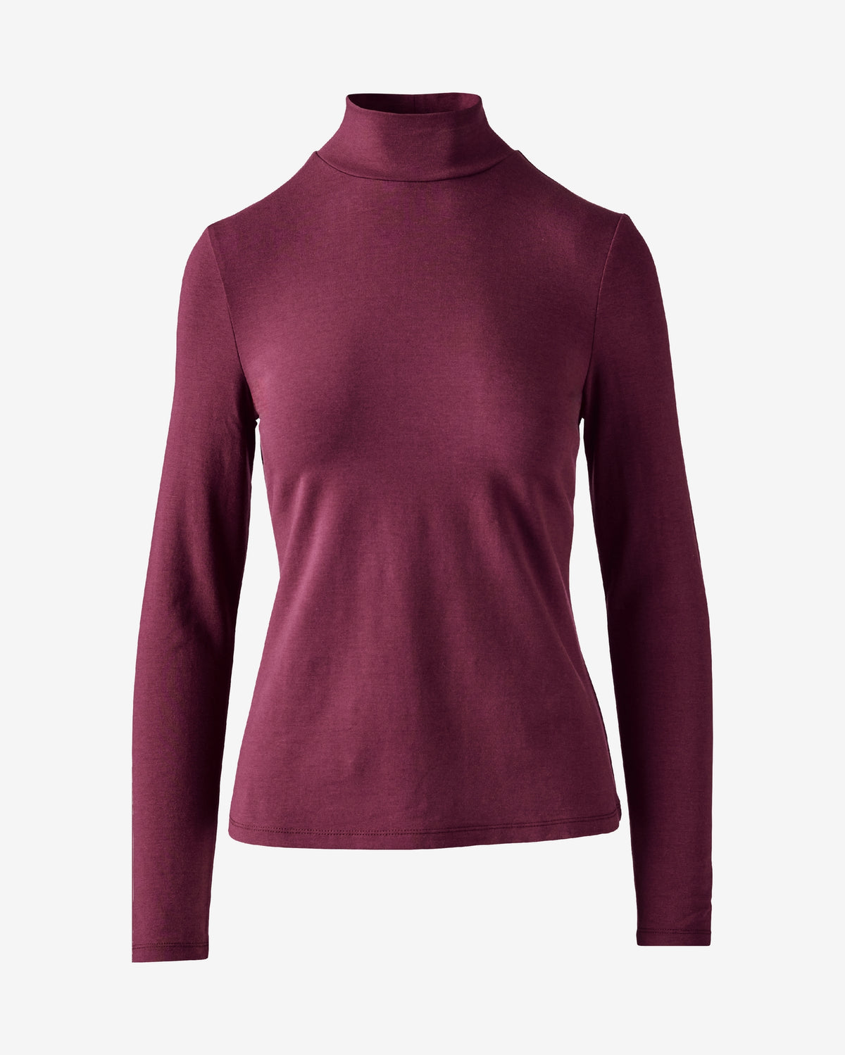 Long Sleeve Layering Turtleneck Mauve Wine