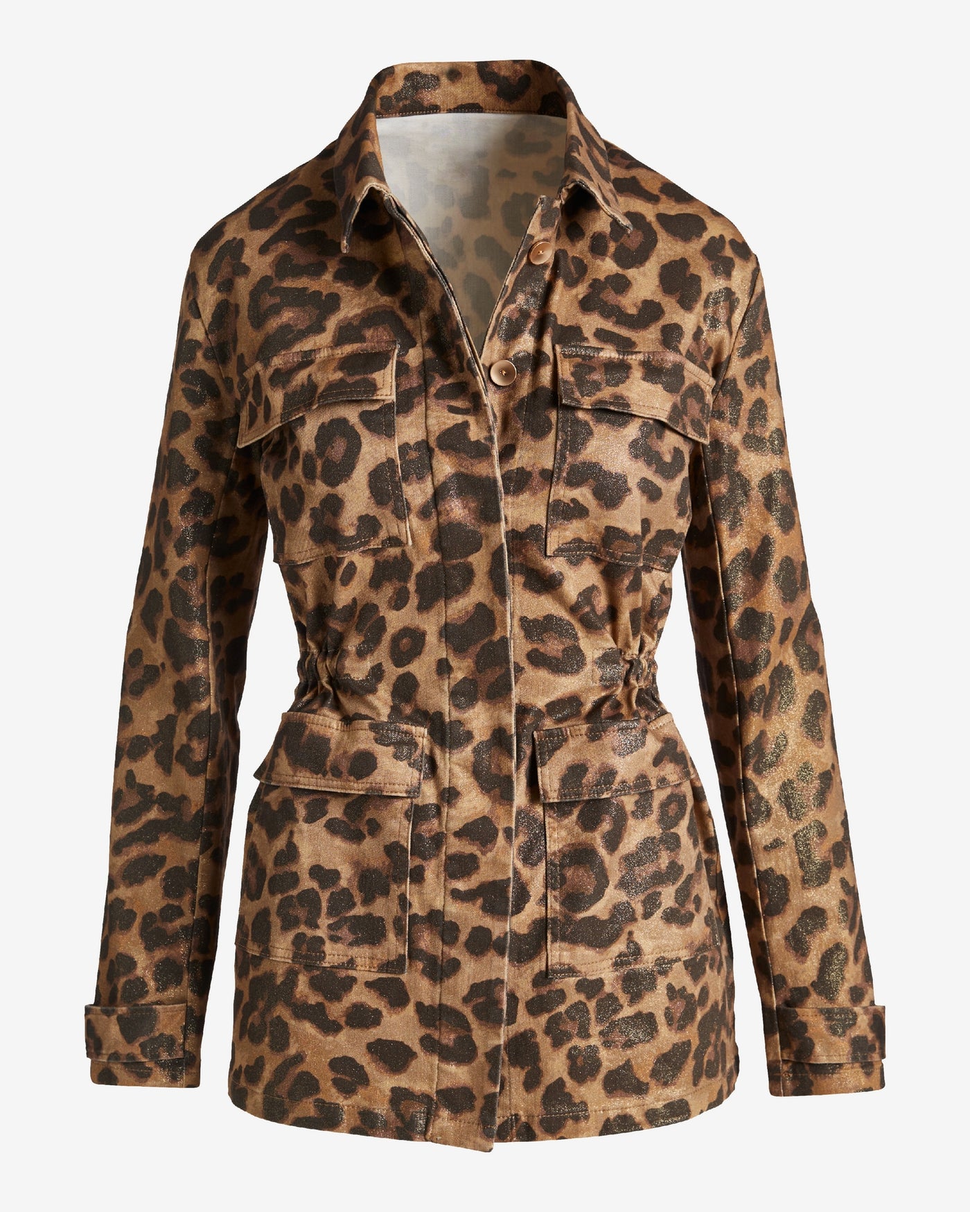 Metallic Cheetah Utility Jacket Gilded Cheetah