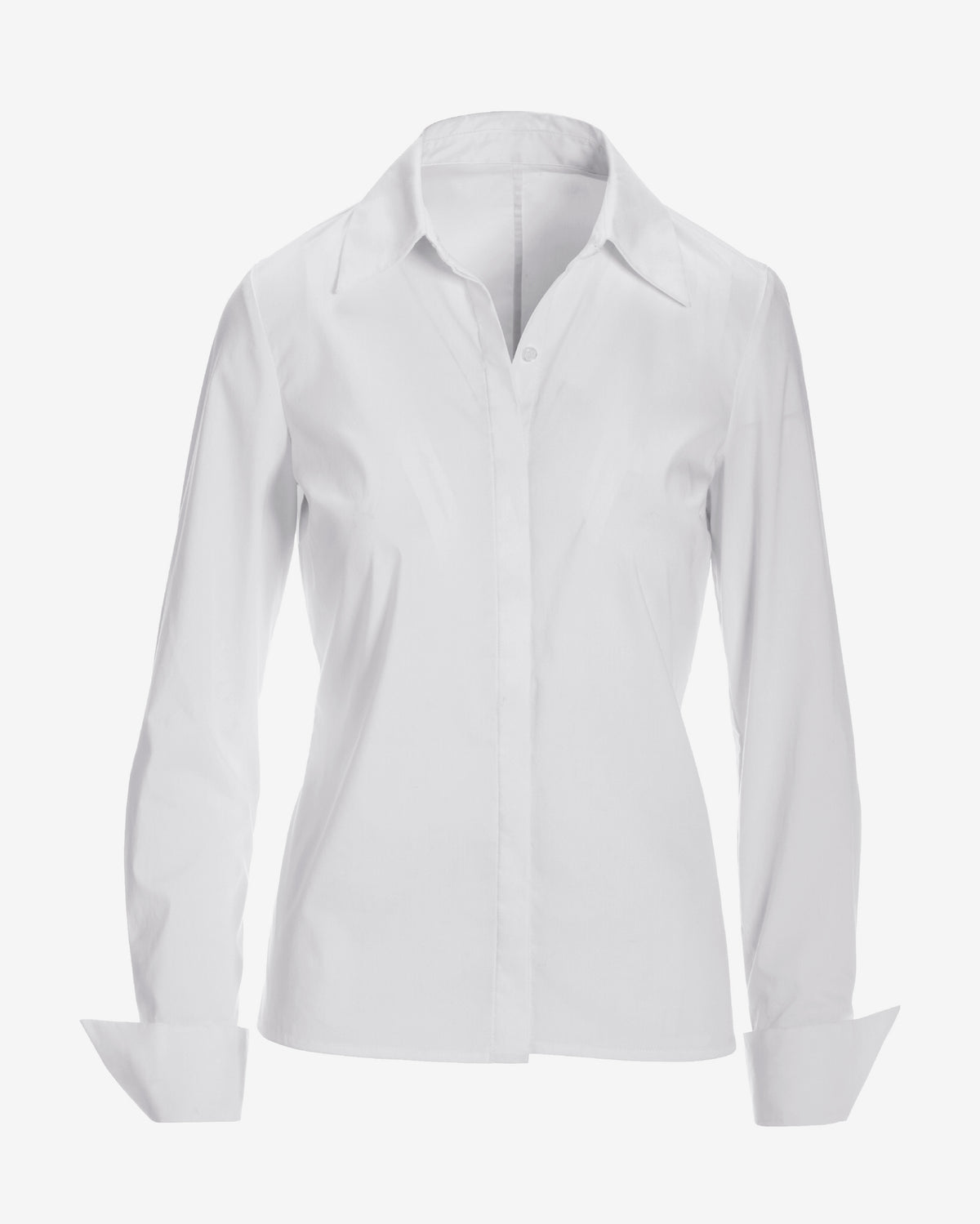 Sophia Button Up Poplin Shirt Pure White