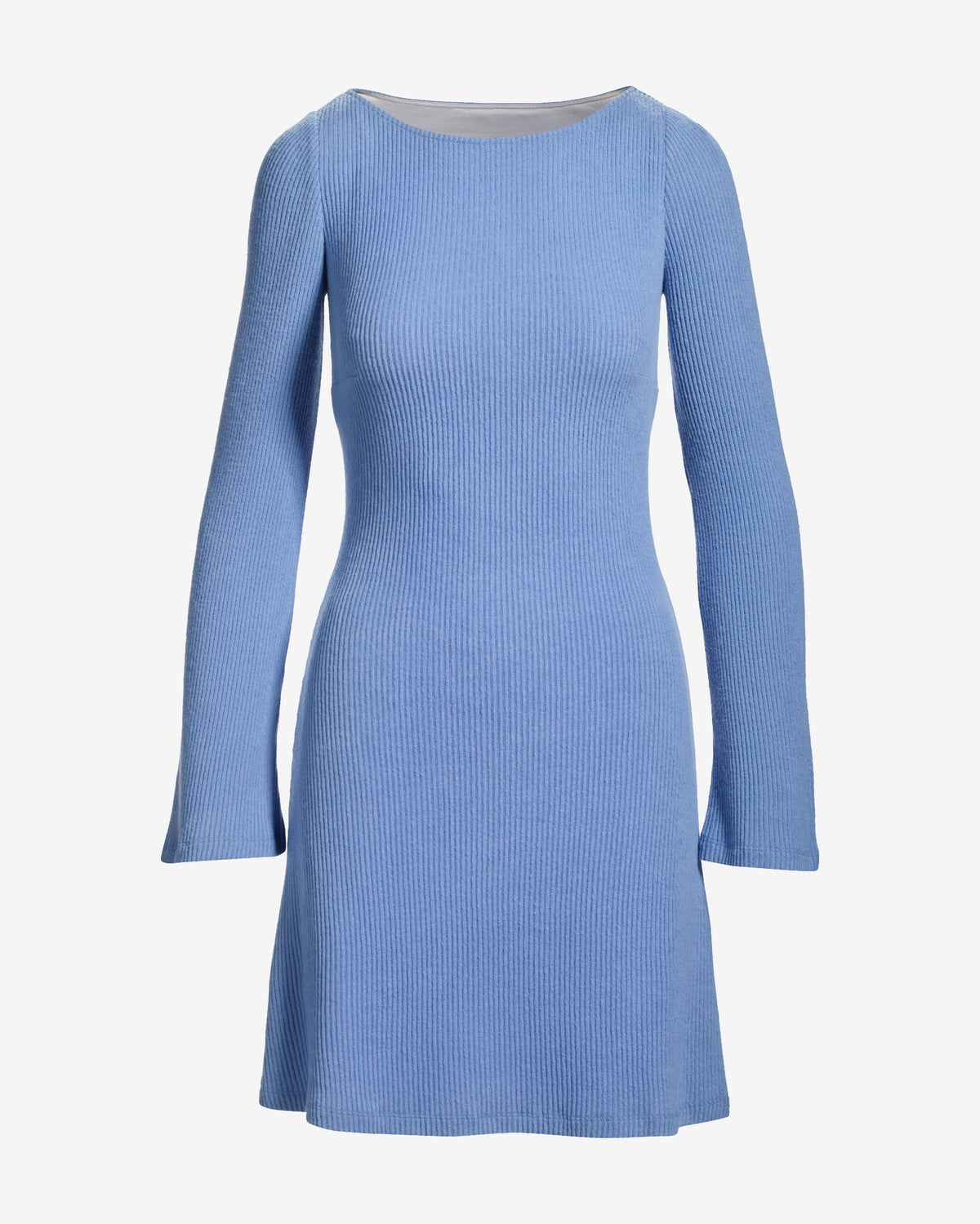 Ribbed Hacci Everyday A Line Dress Blue Daze