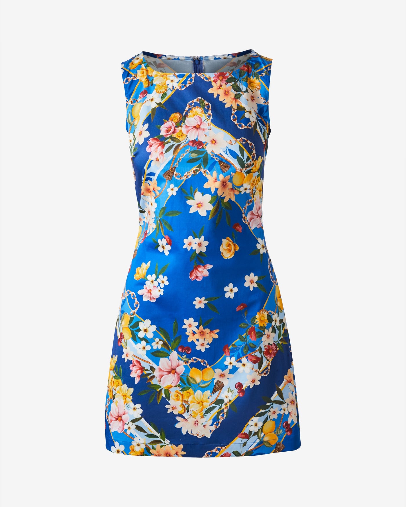 Printed Floral Aline Mini Dress Dolce Scarf
