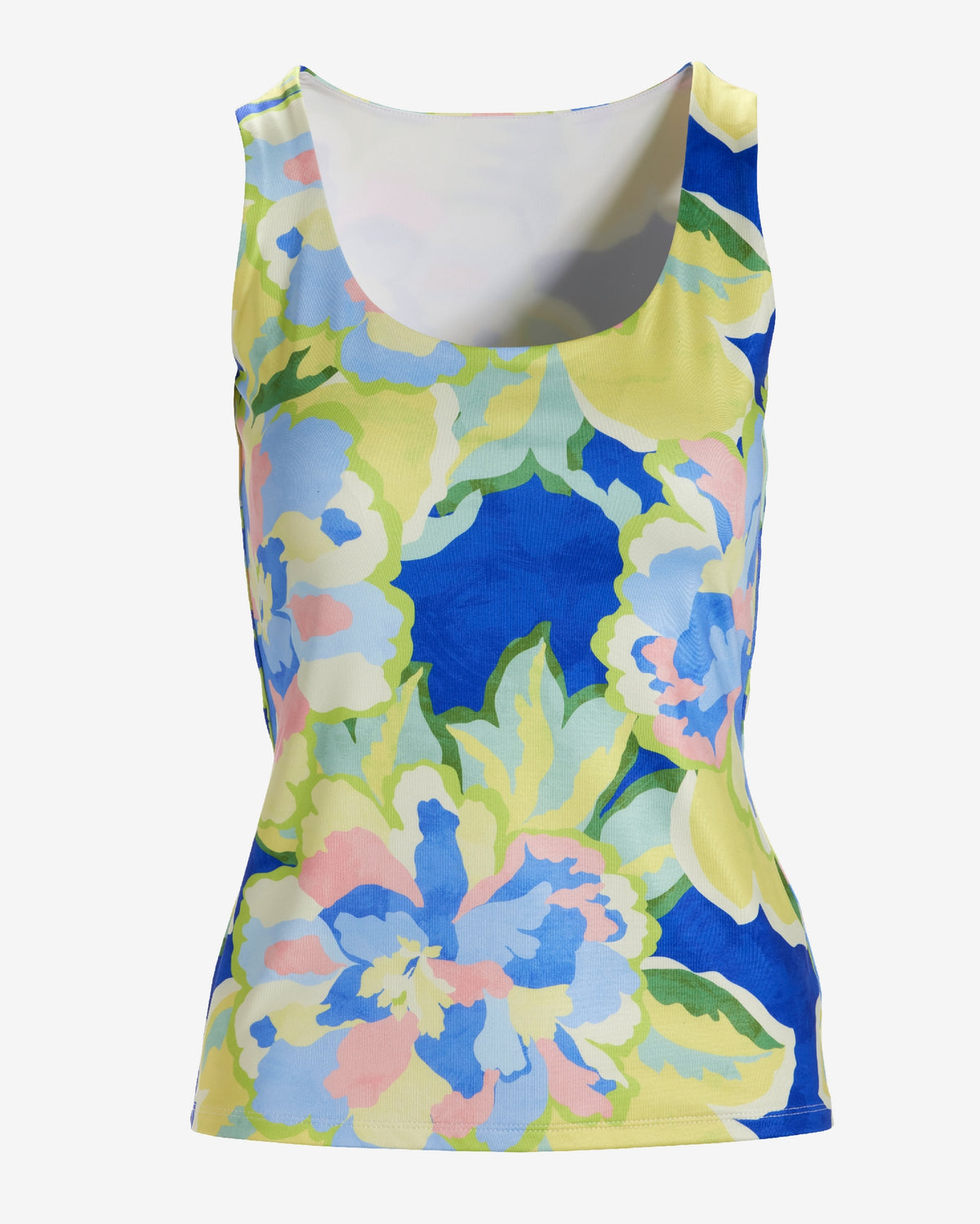 So Modern Printed Scoop Neck Tank Angela Floral