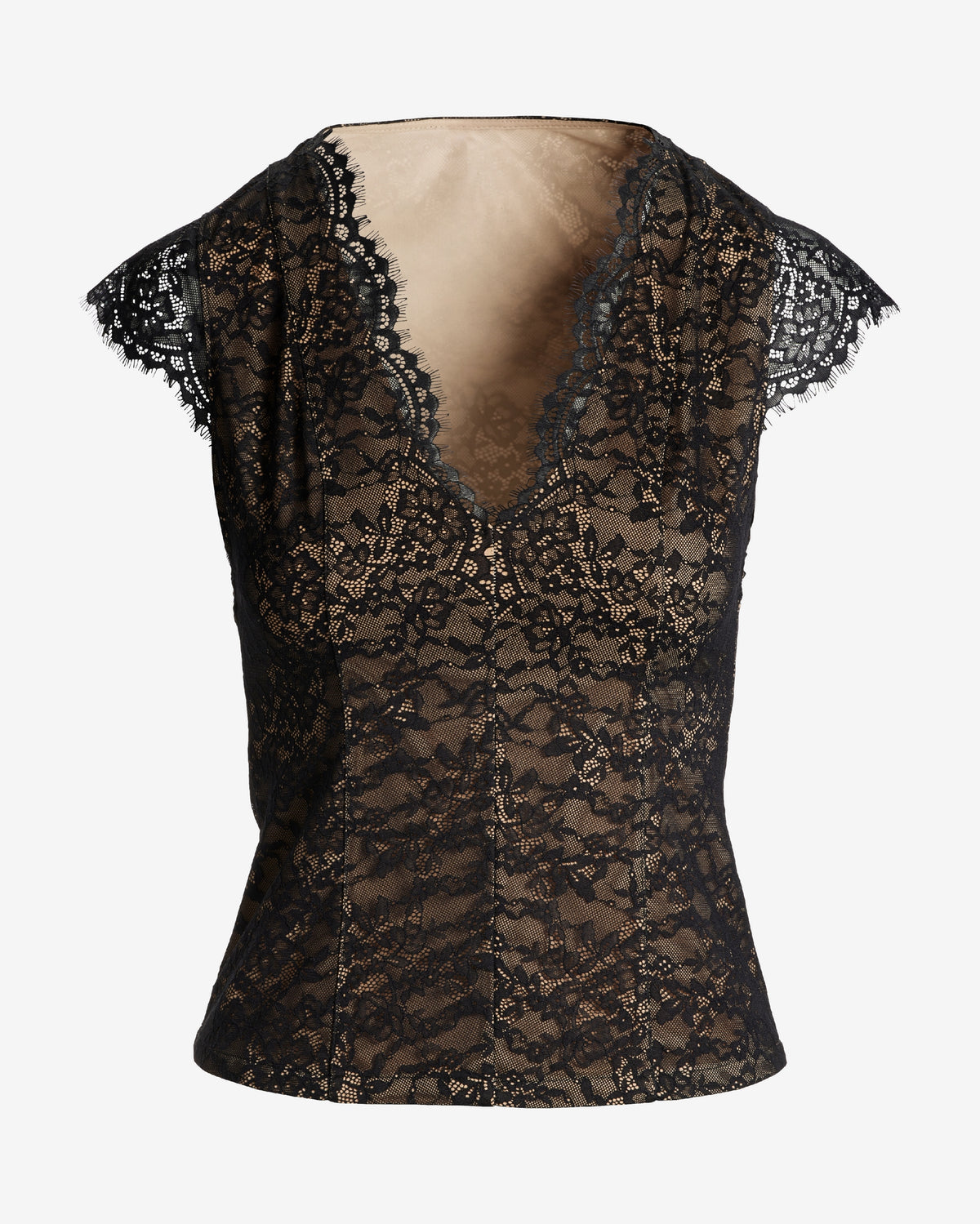 Delicate Lace V-Neck Tank Top Proper Black