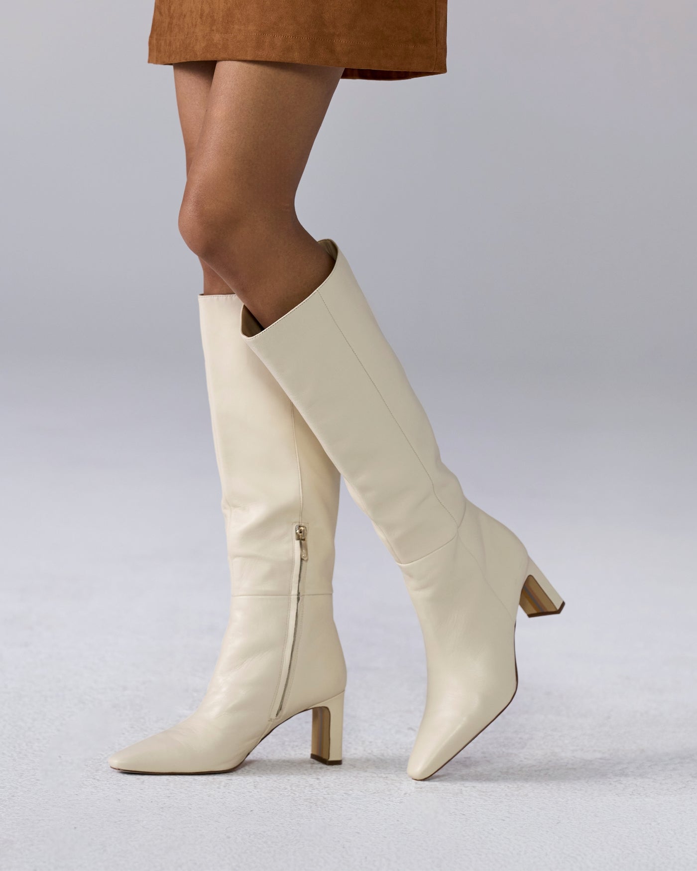 Sam Edelman Pointed Toe Boot Ivory
