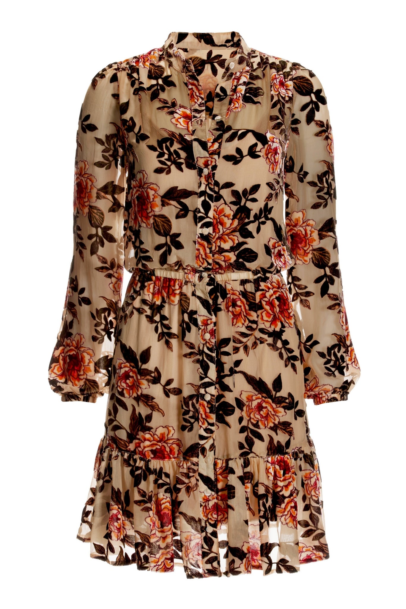 Floral Burnout Dress Multi