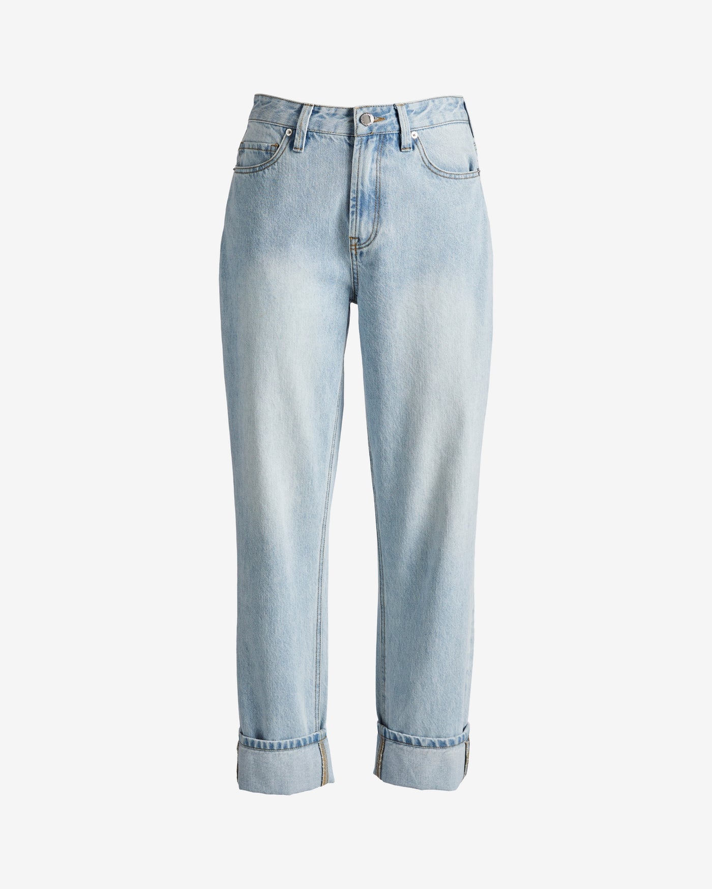 Newport Relaxed Cuffed Jean Light Wash Denim