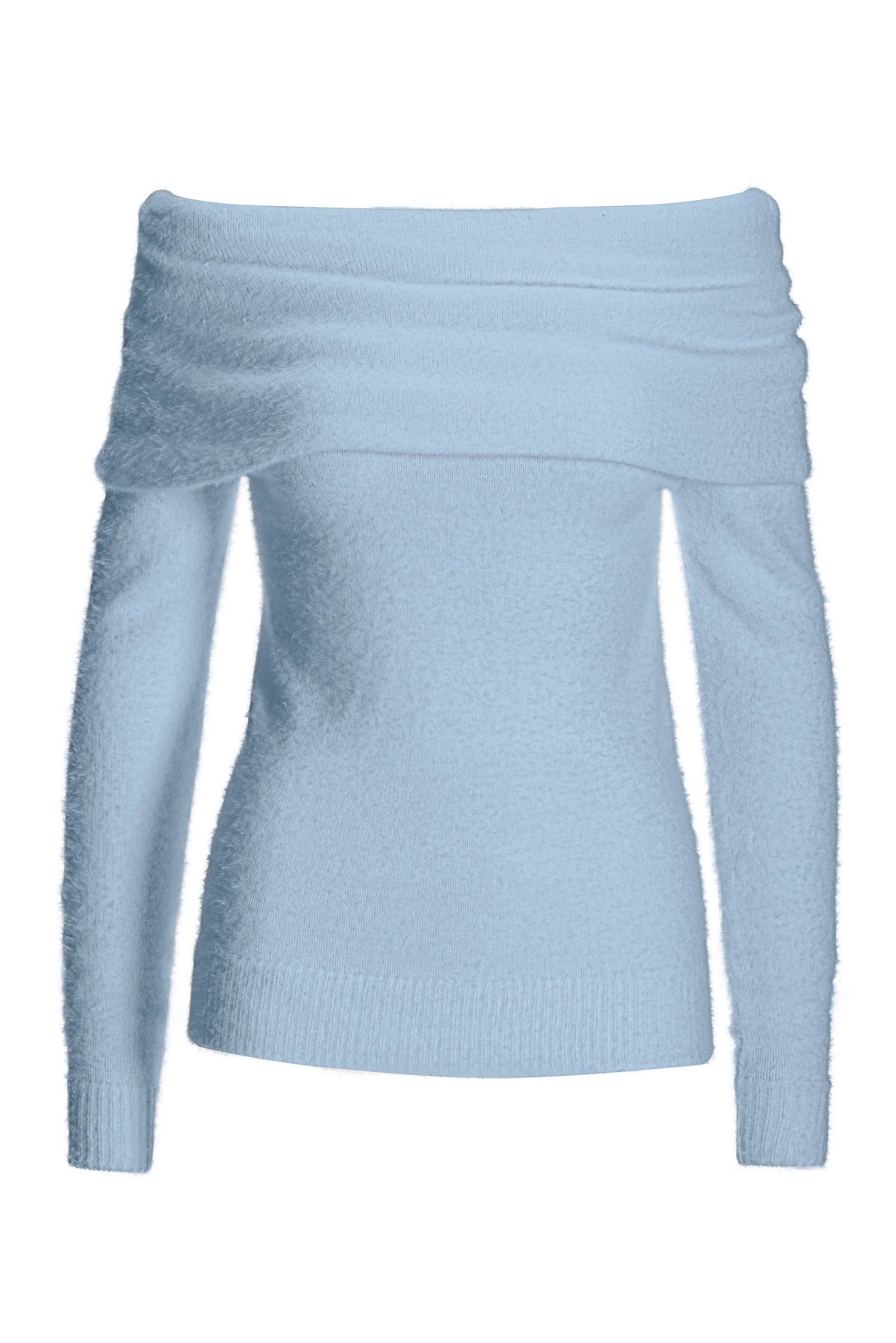 Plush Slouchy LS Sweater Kentucky Blue
