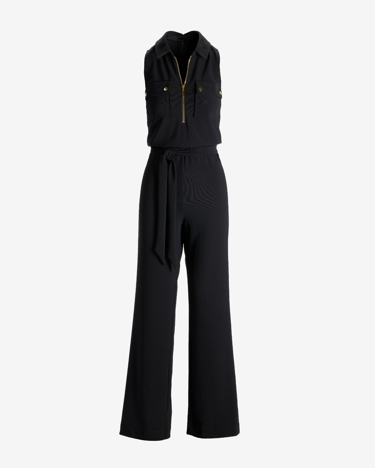 Beyond Travel Utility Chic Jumpsuit Jet Black