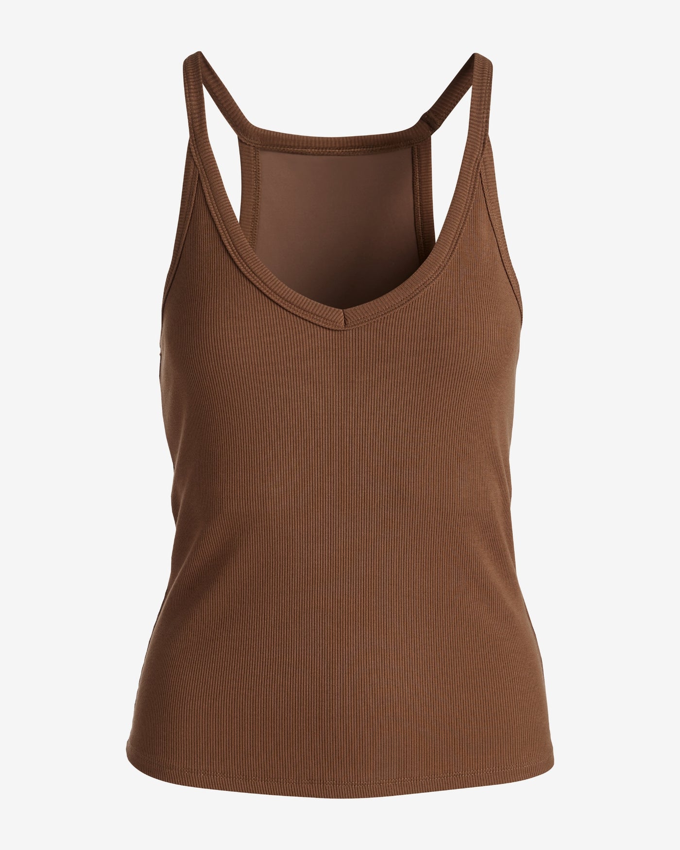 So Essential V-Neck Racer Back Knit Tank Tortoise Shell