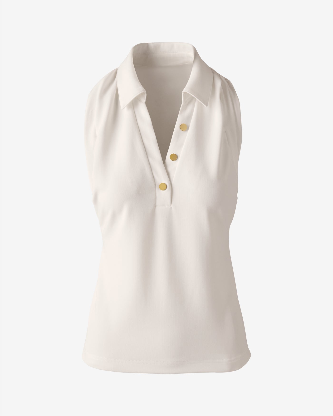 Beyond Travel Ruched Shoulder Henley Top Ivory Coast