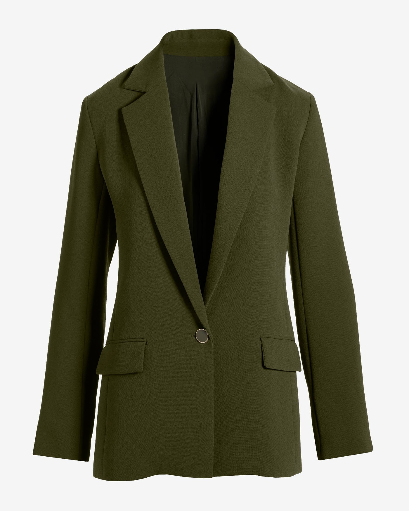 Relaxed Single Button Blazer Olive