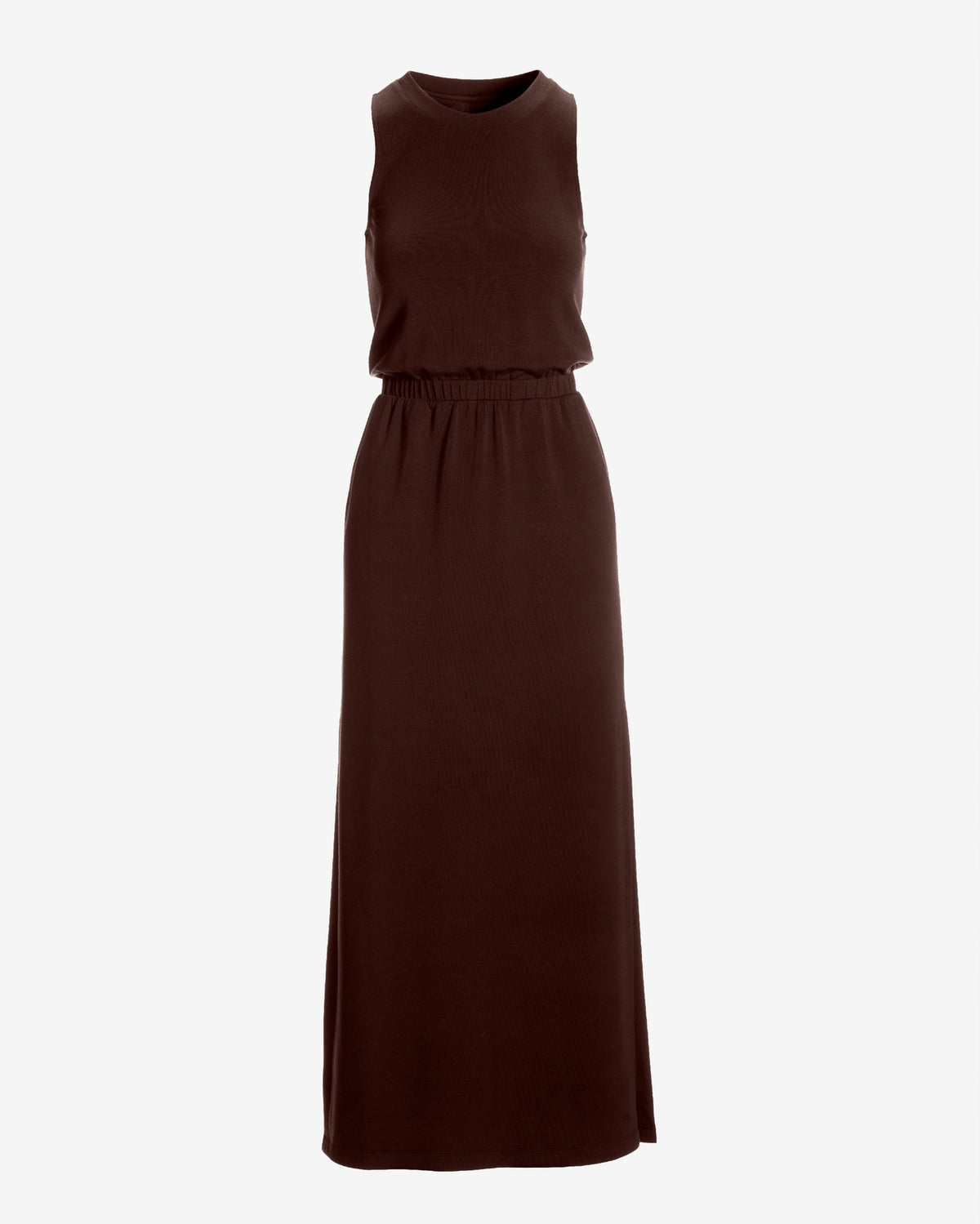 Luxe Lounge Blouson Maxi Dress Safari Brown