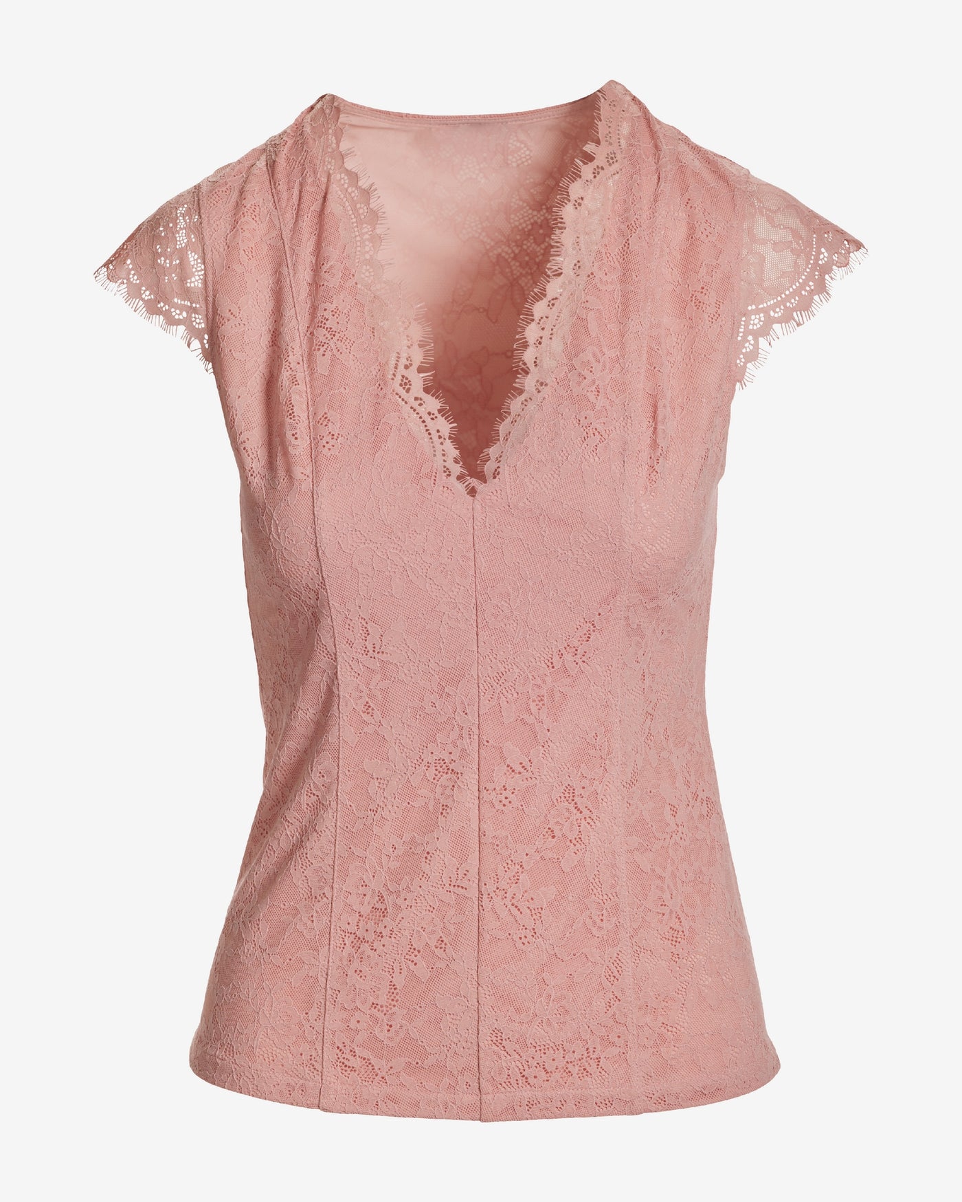Delicate Lace V-Neck Tank Top Bridal Rose