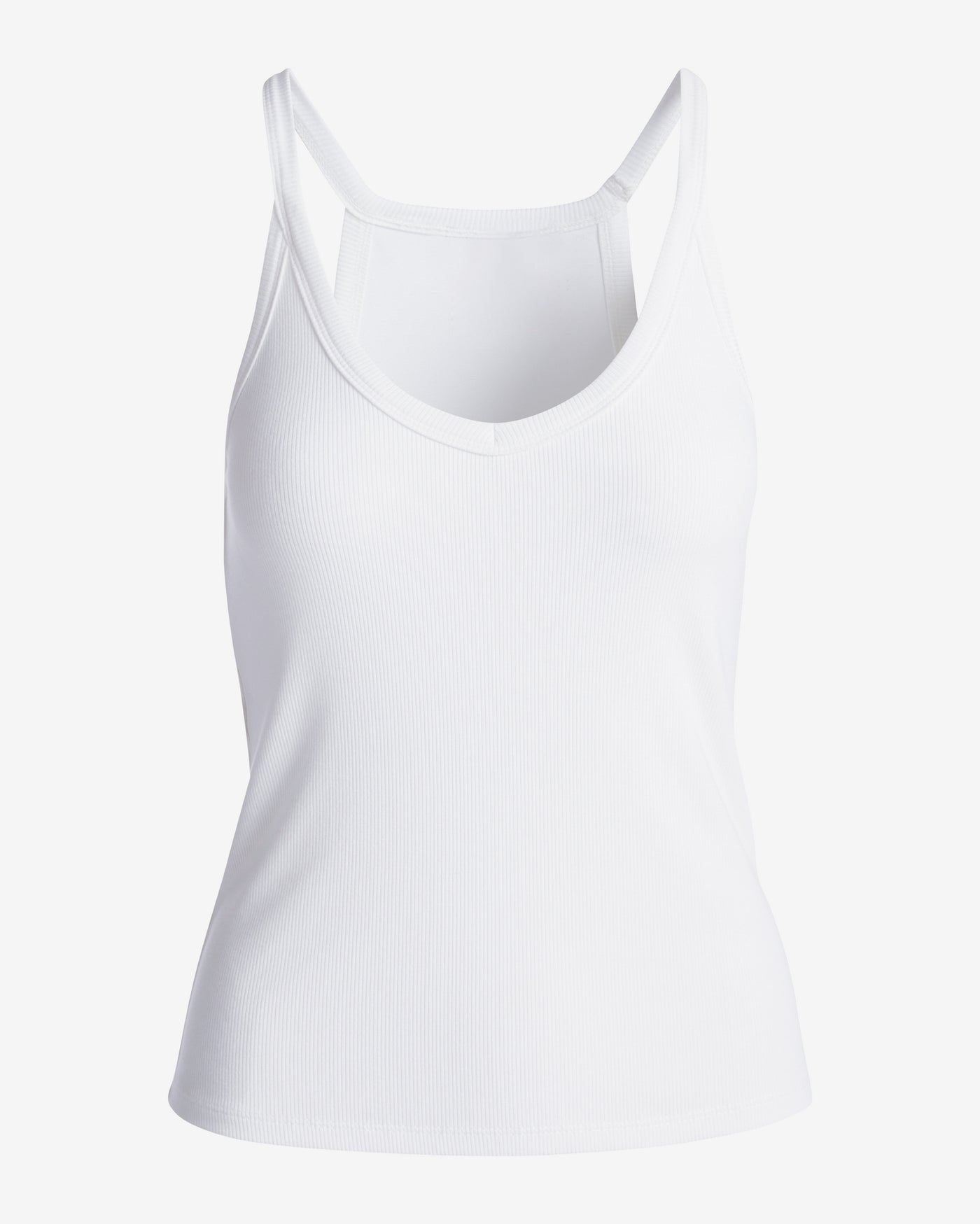 So Essential V-Neck Racer Back Knit Tank White