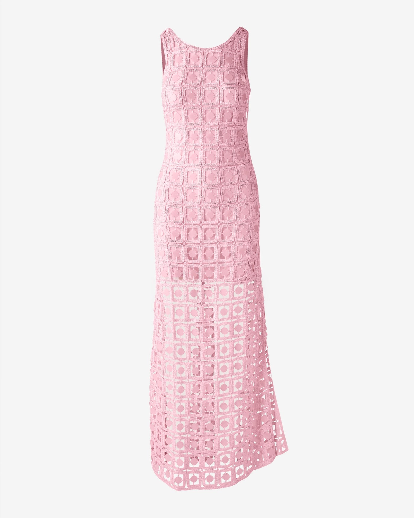 High Neck Crochet Mirror Maxi Dress Ballerina