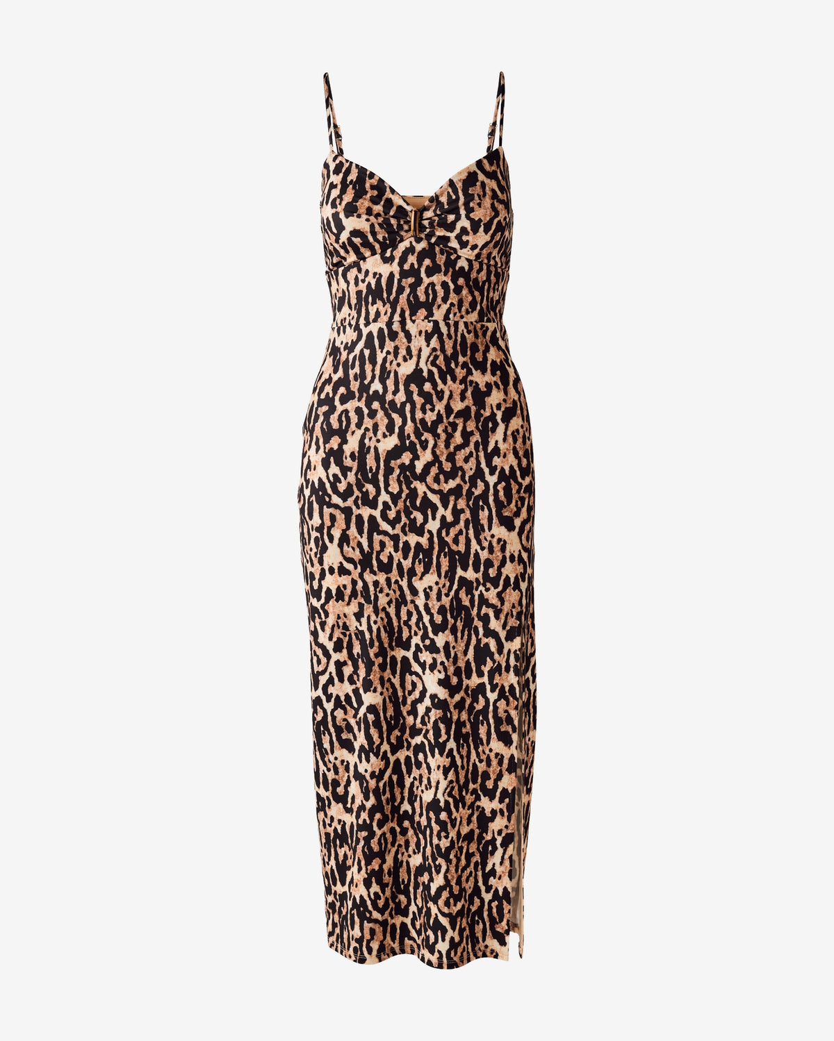 Printed Maxi Slip Dress Chic Cheetah